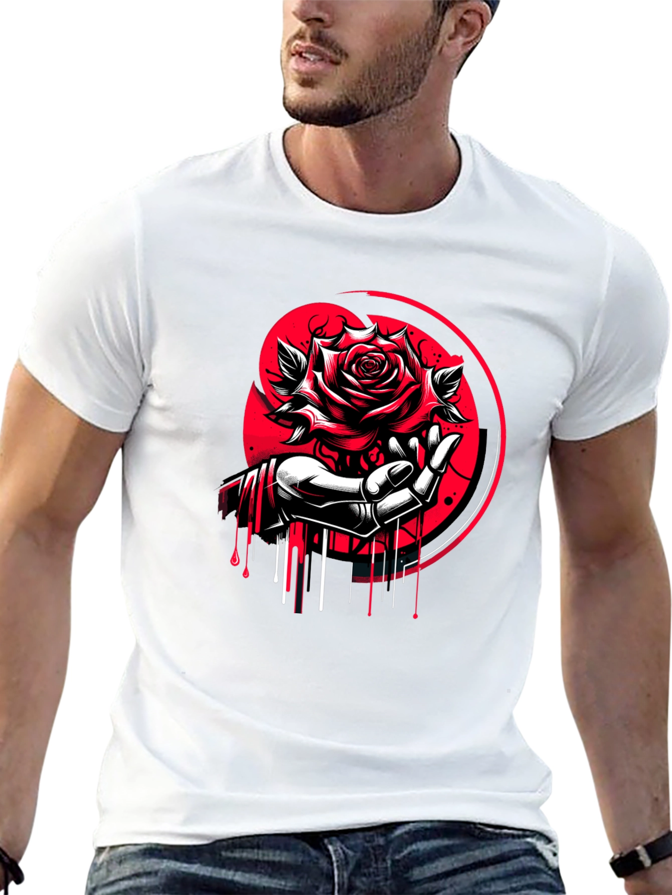 Rose & Hand Graphic Tee