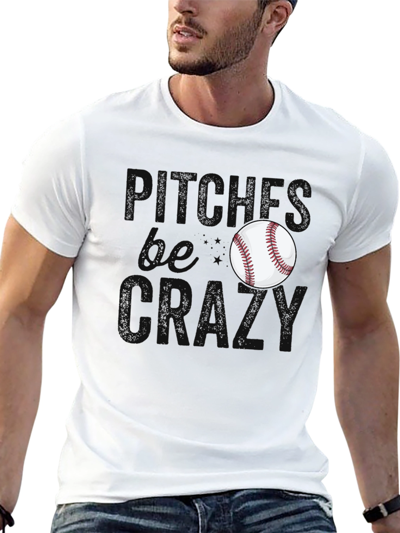 Pitches Be Crazy Baseball T-Shirt