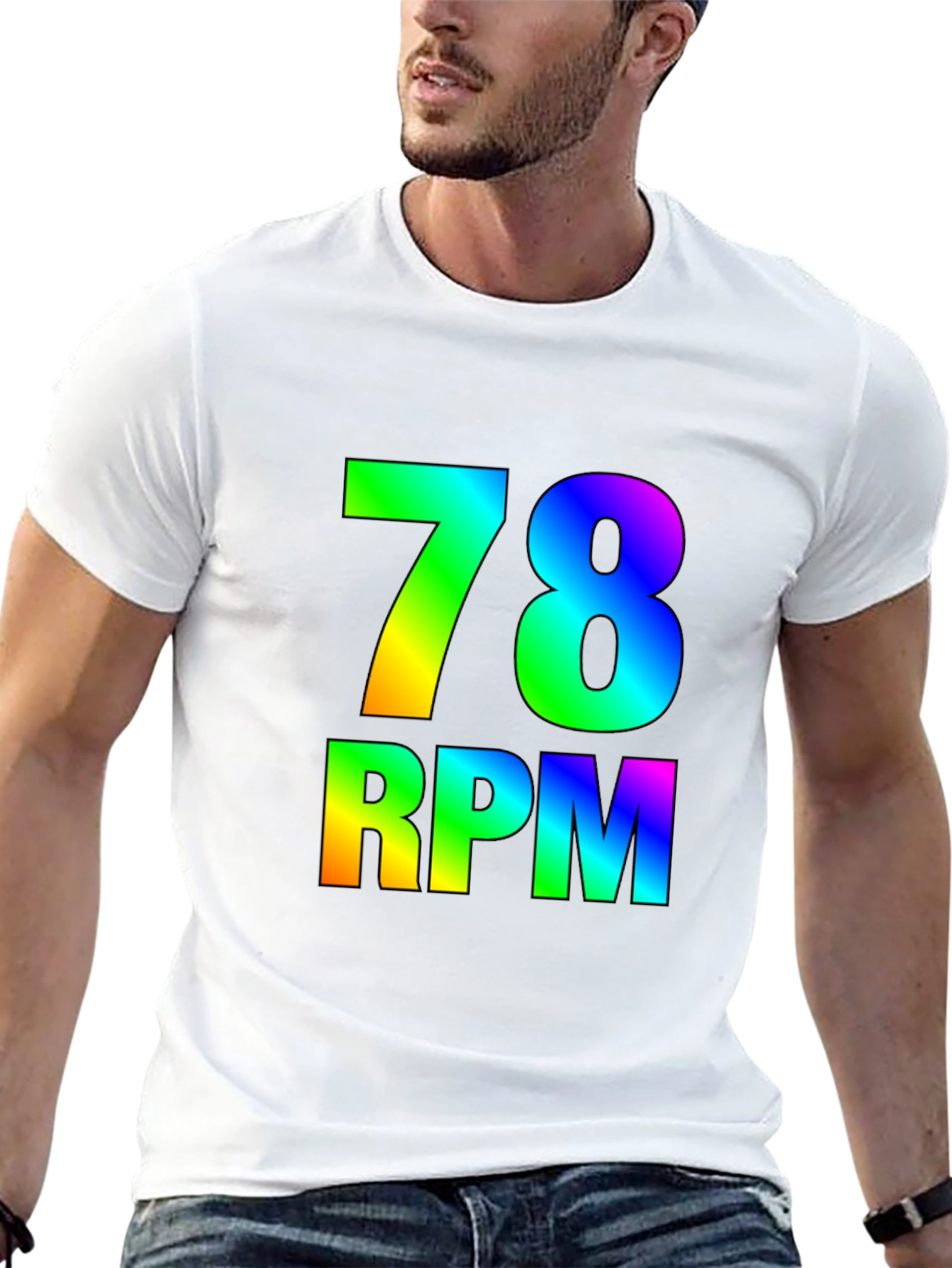 Rainbow 78 RPM Black T-Shirt