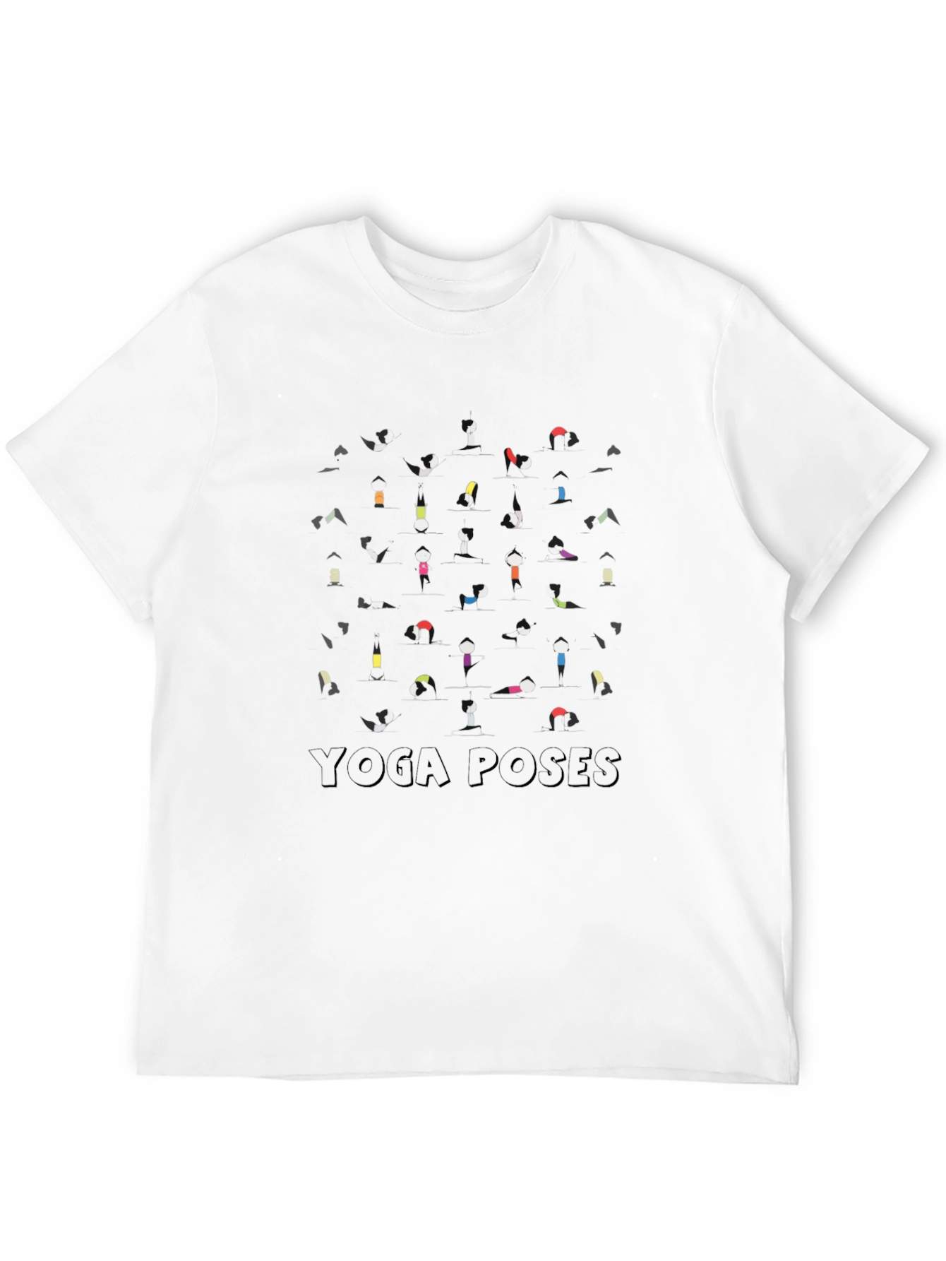 Yoga Poses Graphic Black T-Shirt
