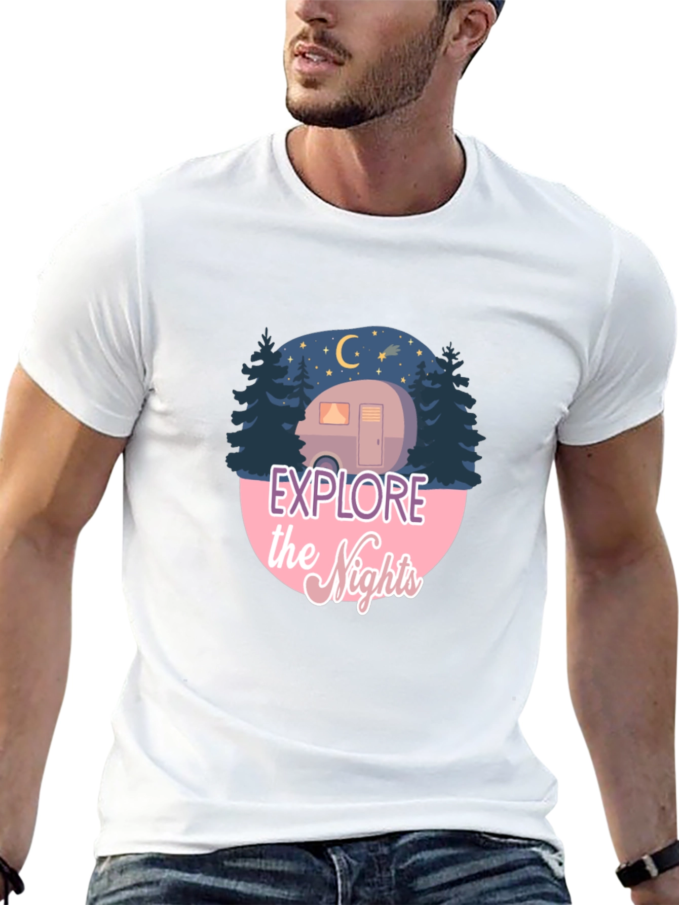 Explore the Nights Camping Graphic Tee