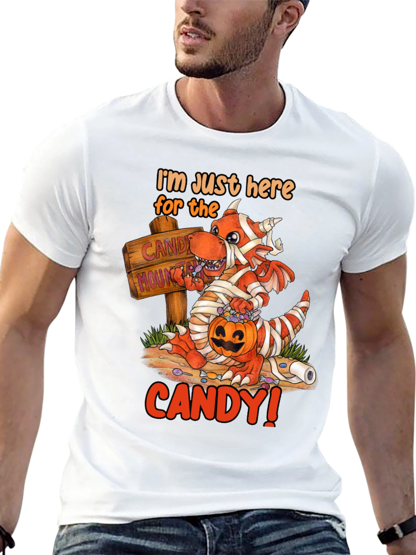 Candy Dragon Graphic Tee - Halloween Fun