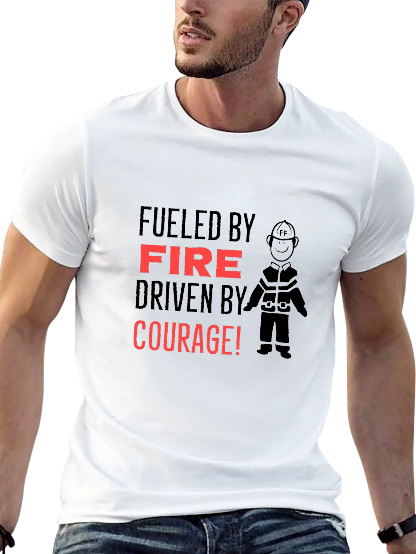 Fueled By Fire T-Shirt - Courage Design