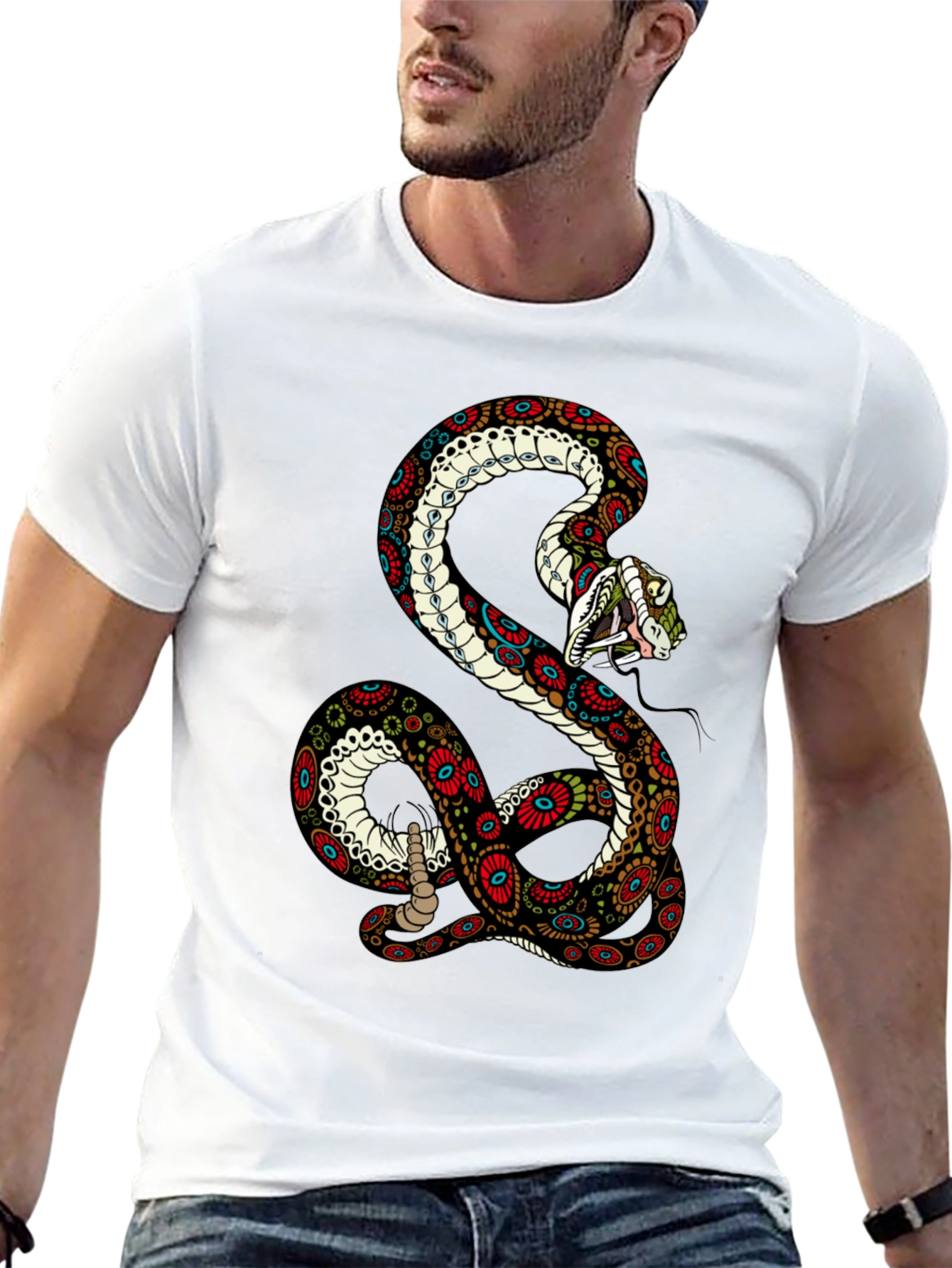 Snake Graphic Tee - Unique Design