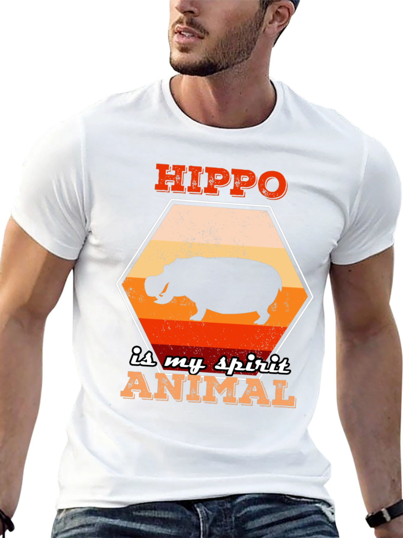 Hippo Spirit Animal Graphic T-Shirt - Unisex