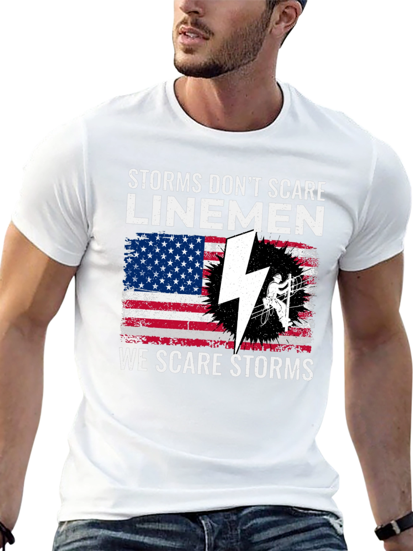 Linemen Storms Graphic T-Shirt