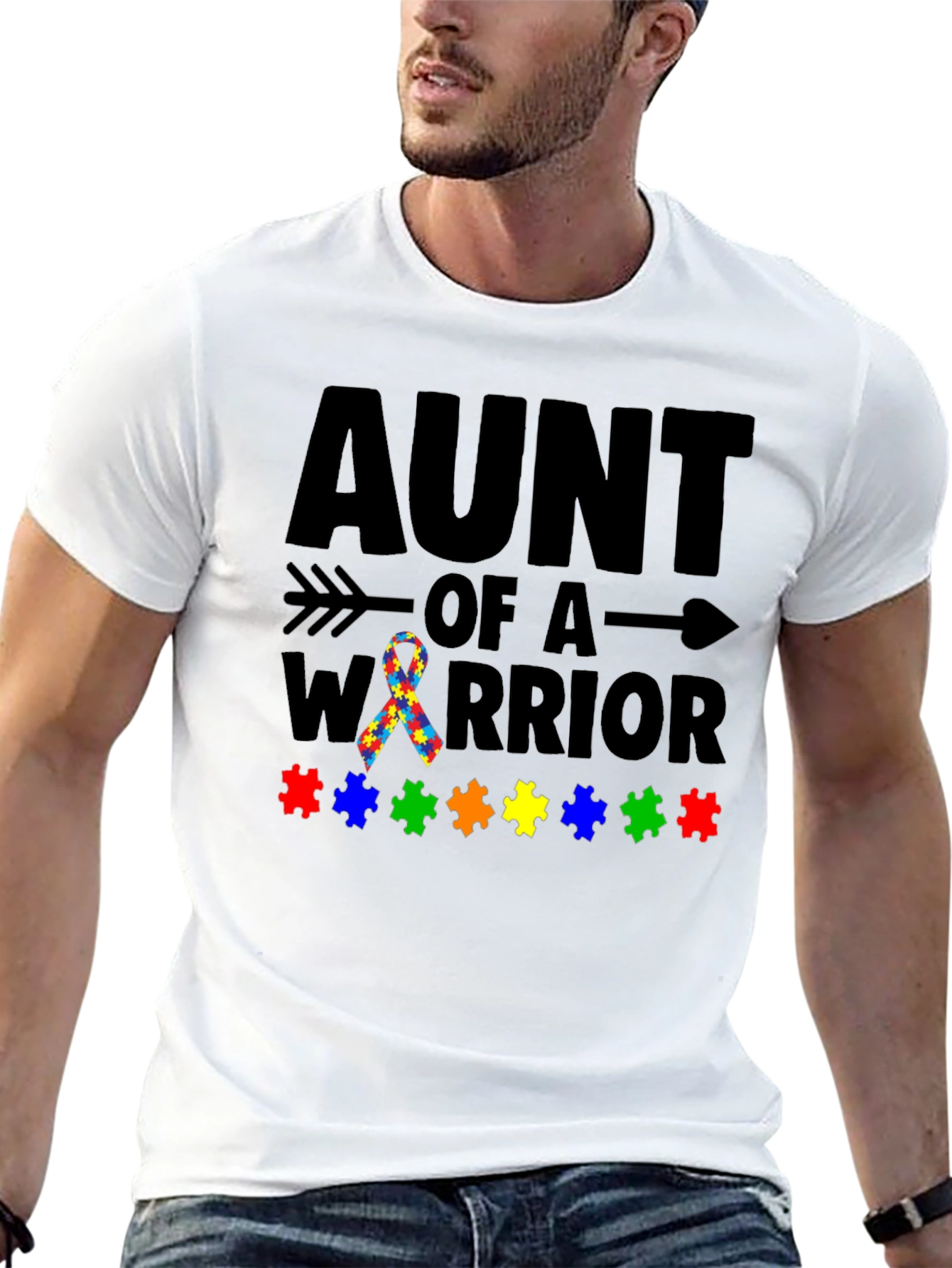 Aunt of a Warrior Autism Awareness T-Shirt