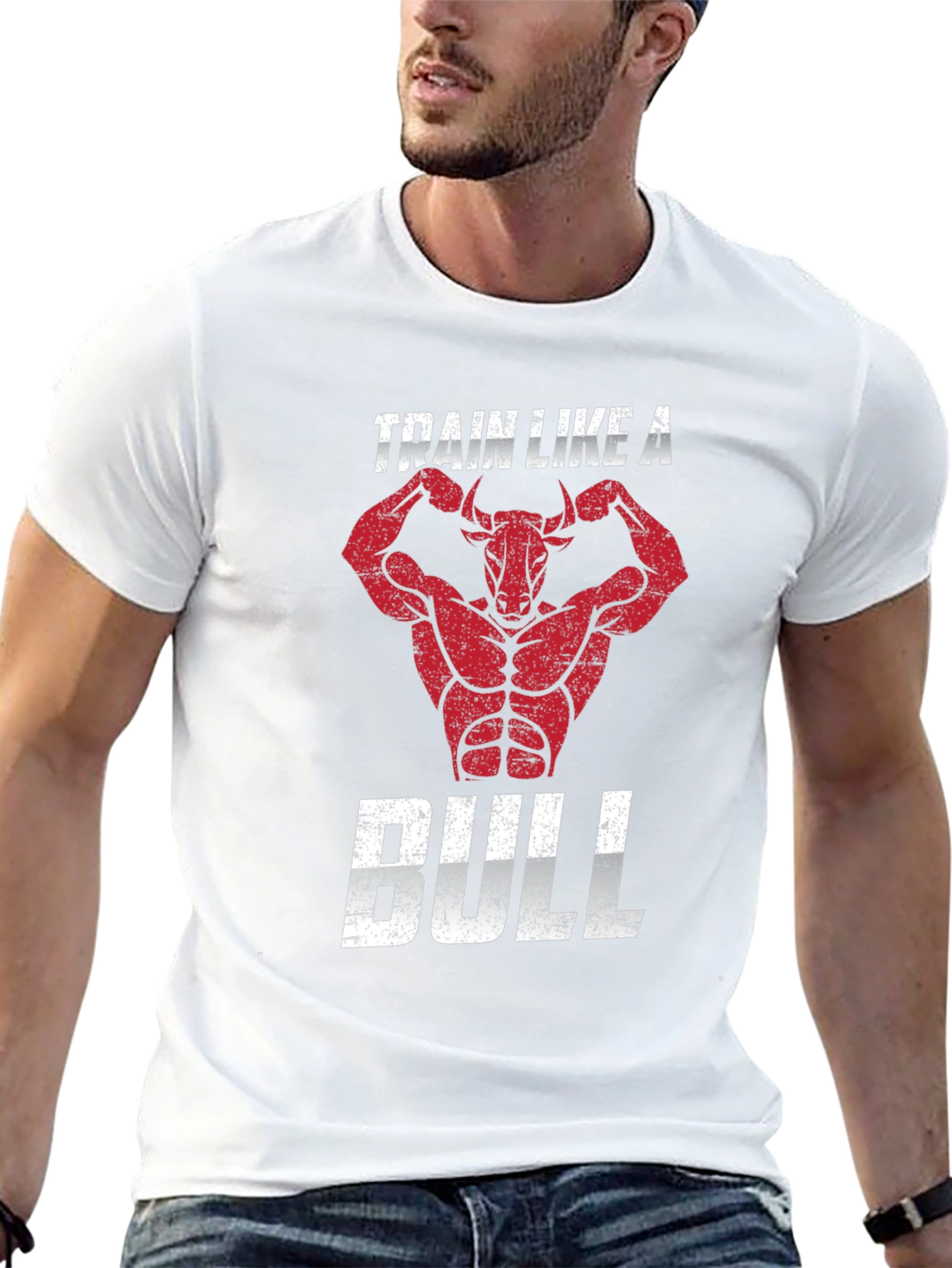 Train Like A Bull Black Graphic T-Shirt