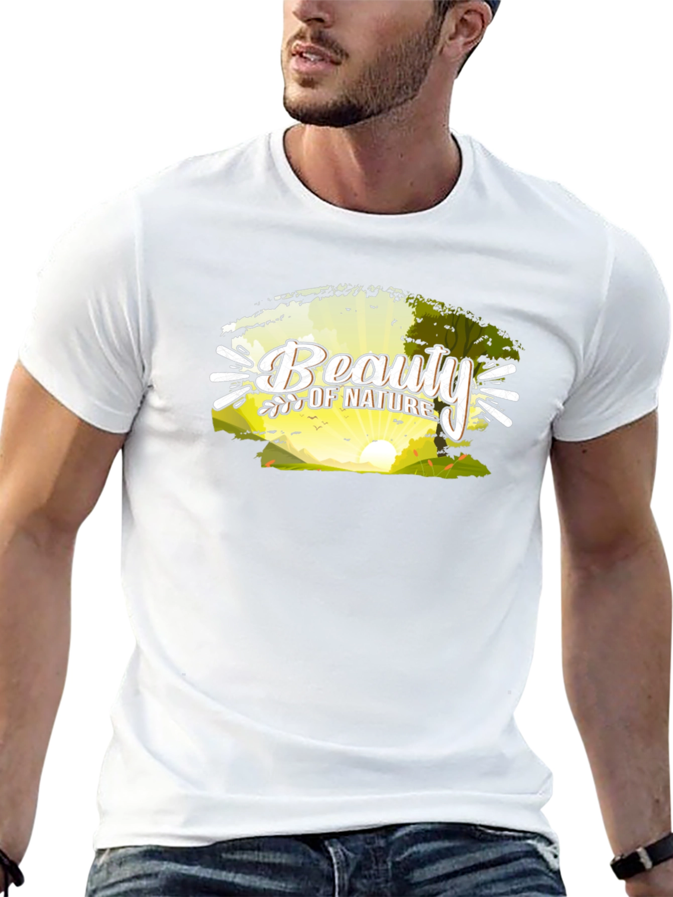 Beauty of Nature Graphic Black Tee