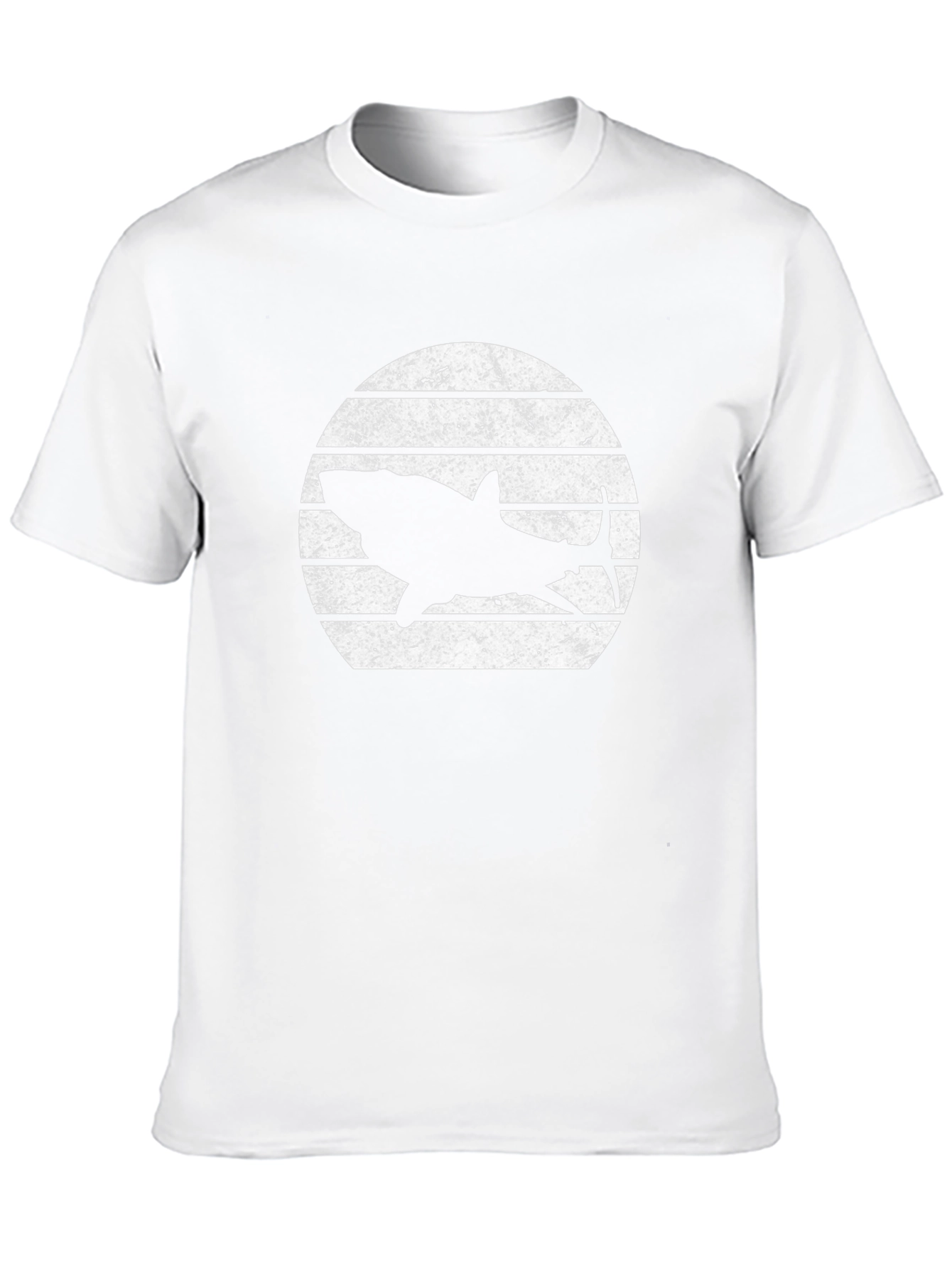 Shark Silhouette Graphic Tee - Black Cotton