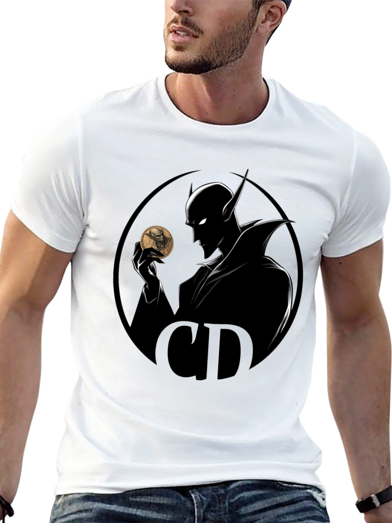 Mystic Coin T-Shirt - Shadowy Design
