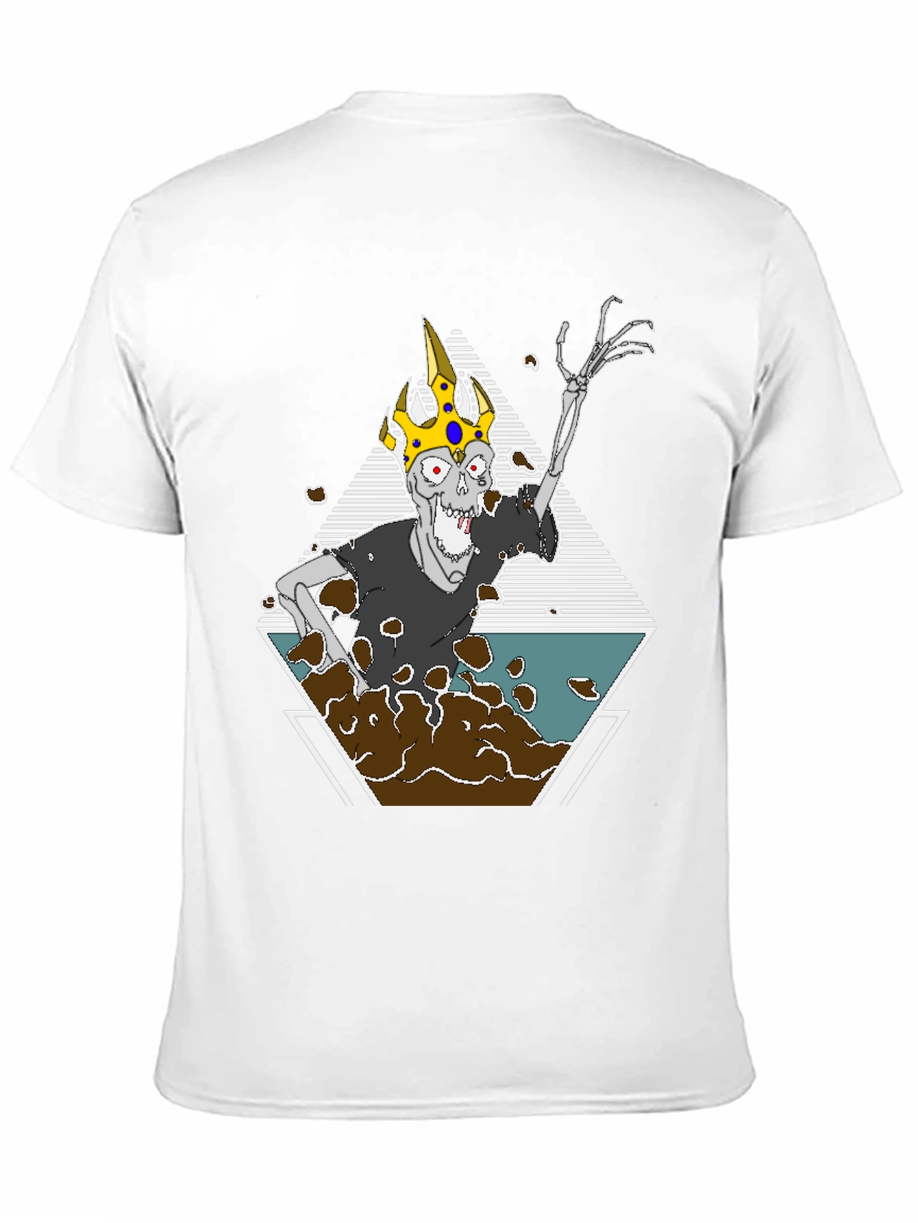 Undead King Graphic Tee - Black Cotton Blend