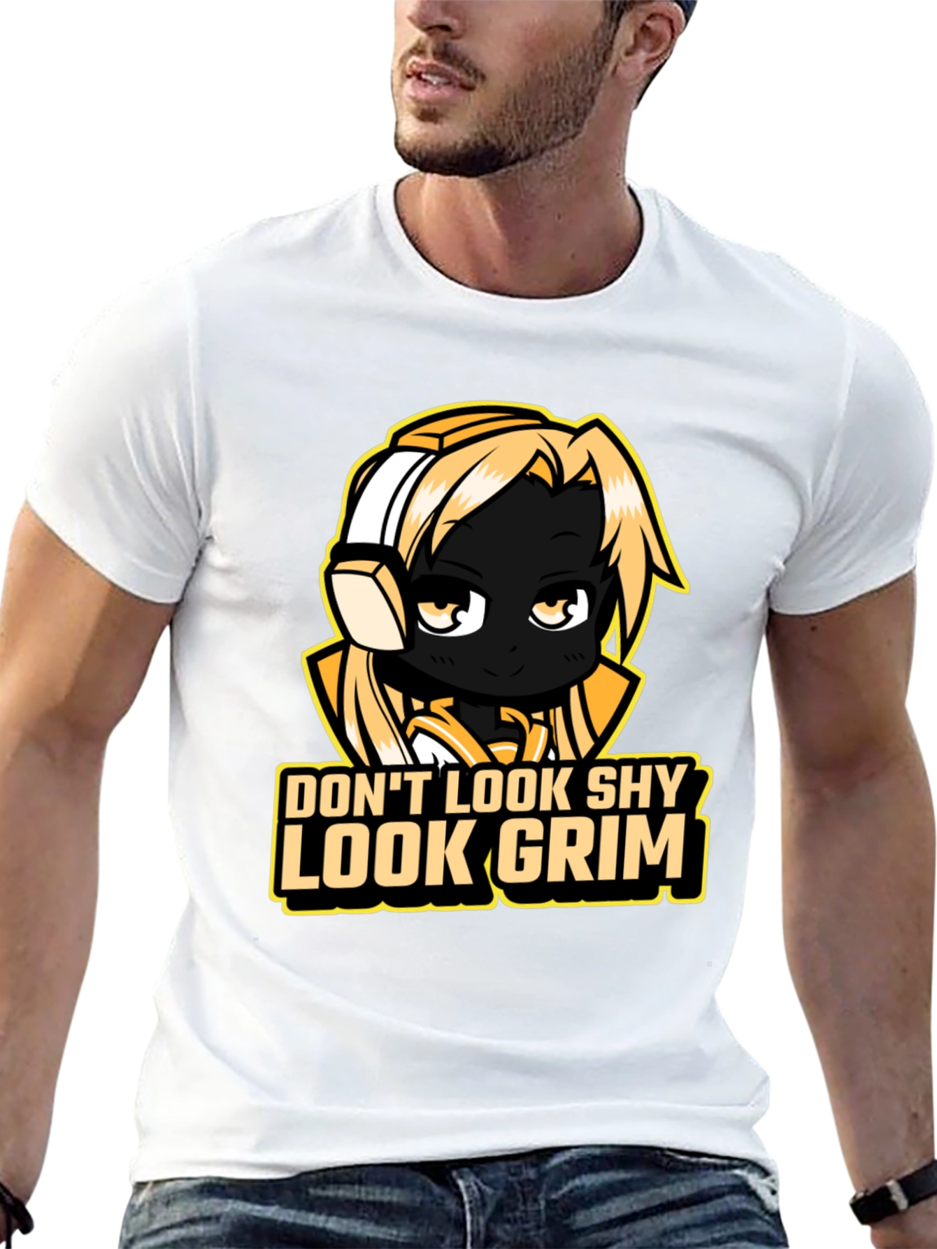 Dont Look Shy Look Grim Graphic Tee