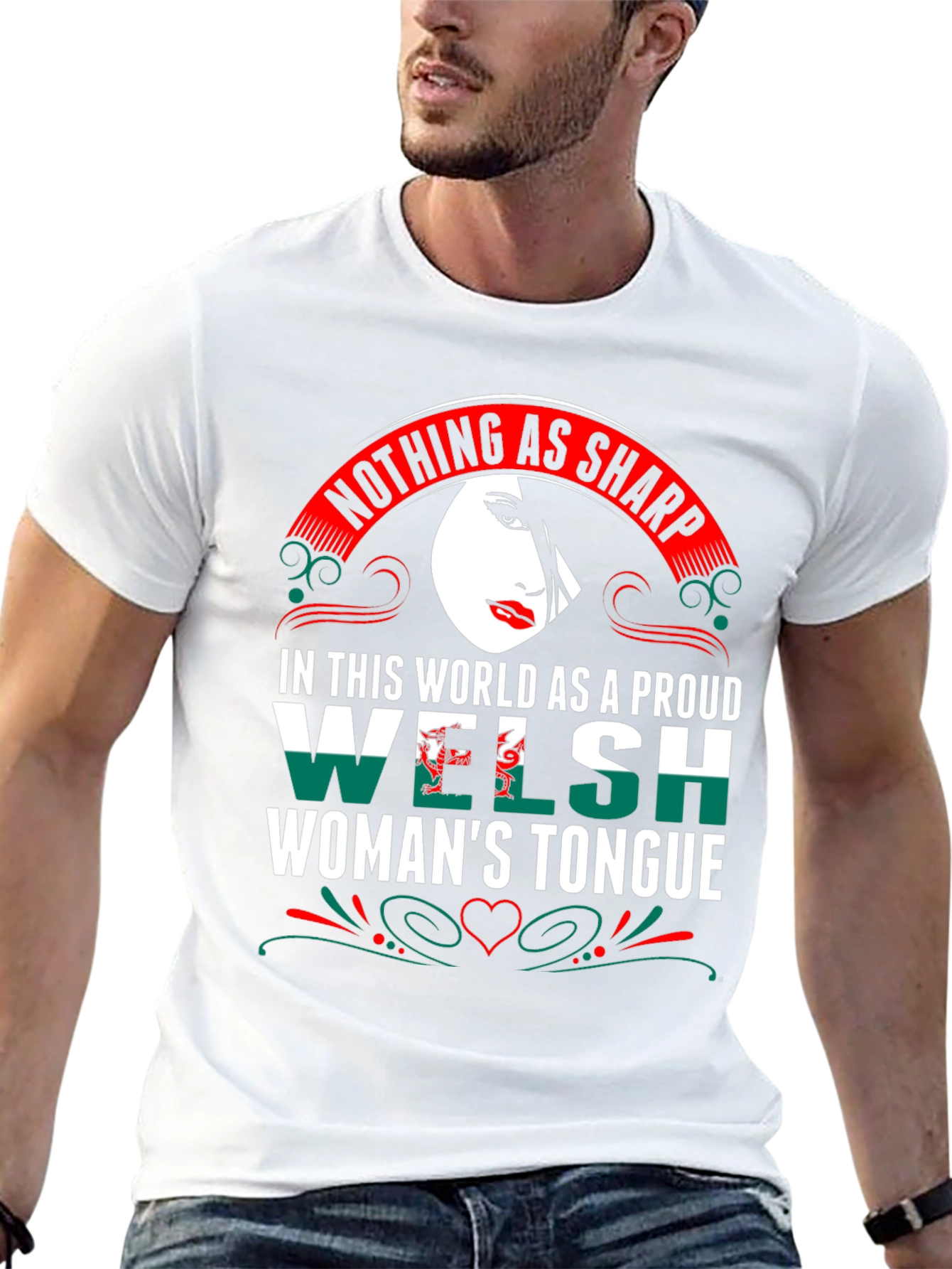 Proud Welsh Womans Tongue Graphic Tee