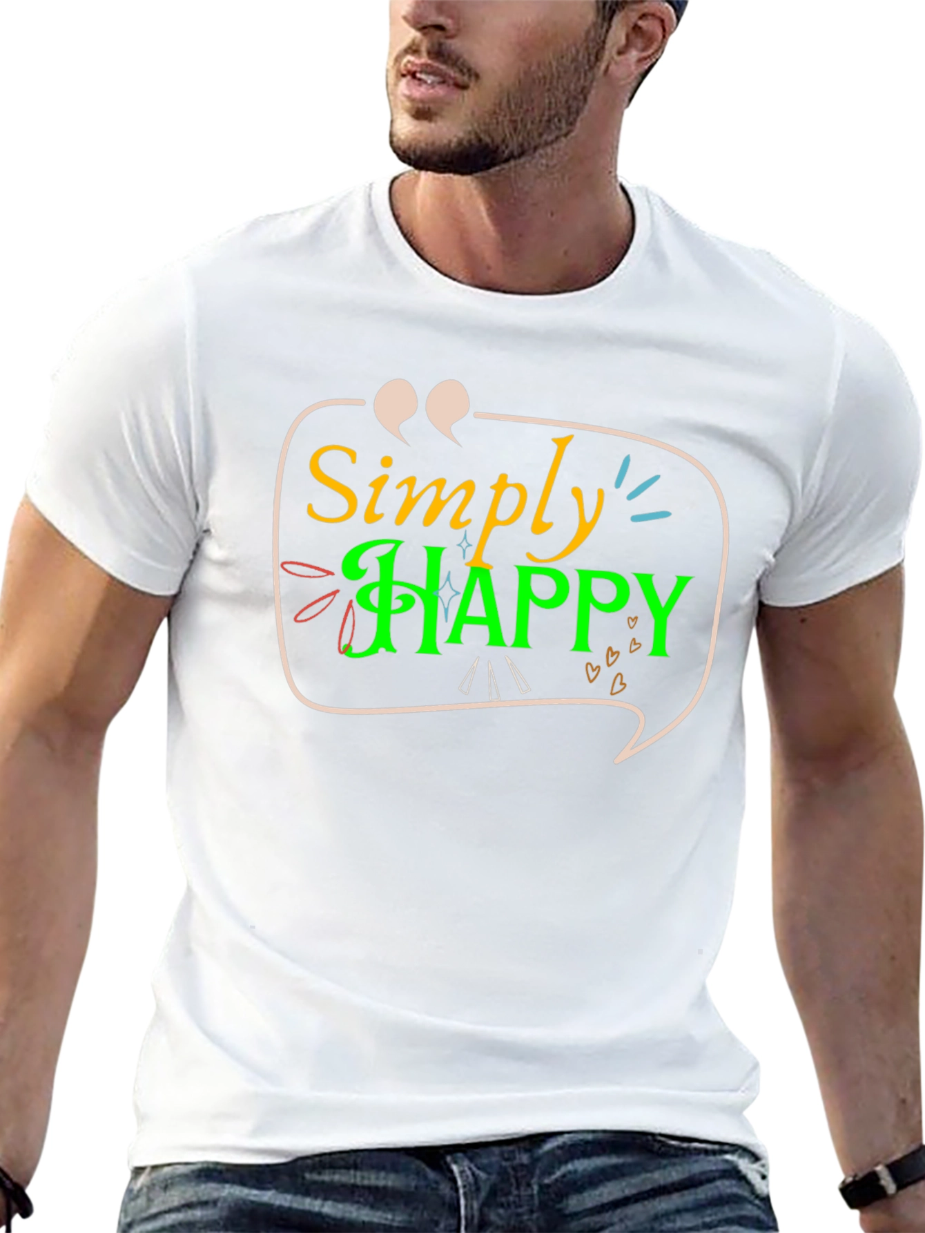 Simply Happy T-Shirt - Positive Vibes Tee