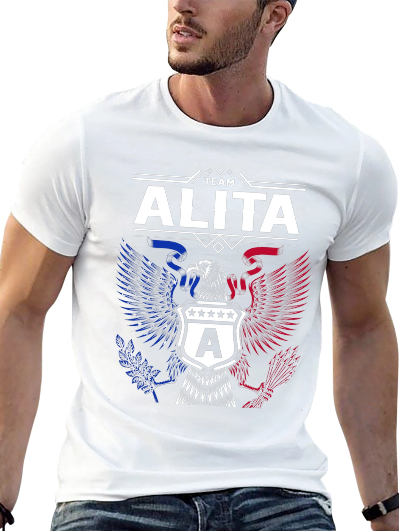 Team Alita Eagle Crest Graphic T-Shirt