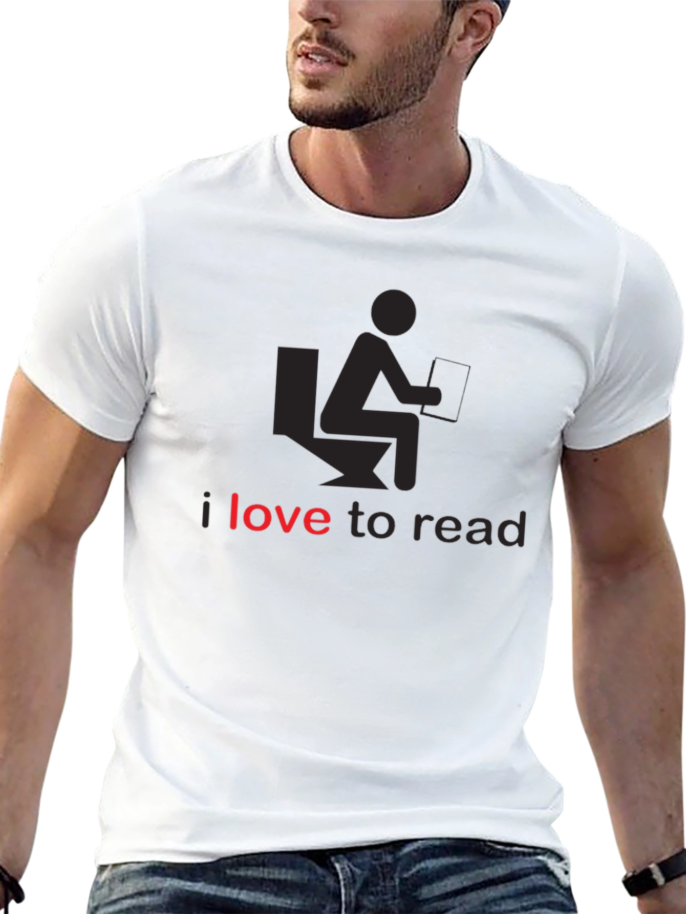 I Love to Read Funny Black T-Shirt