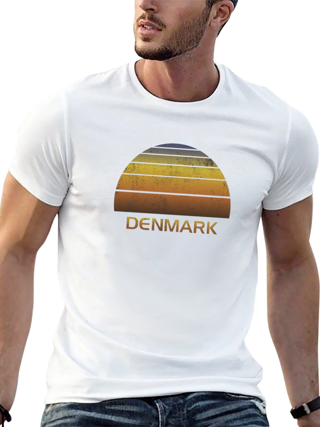 Denmark Sunset Graphic Tee - Retro Style