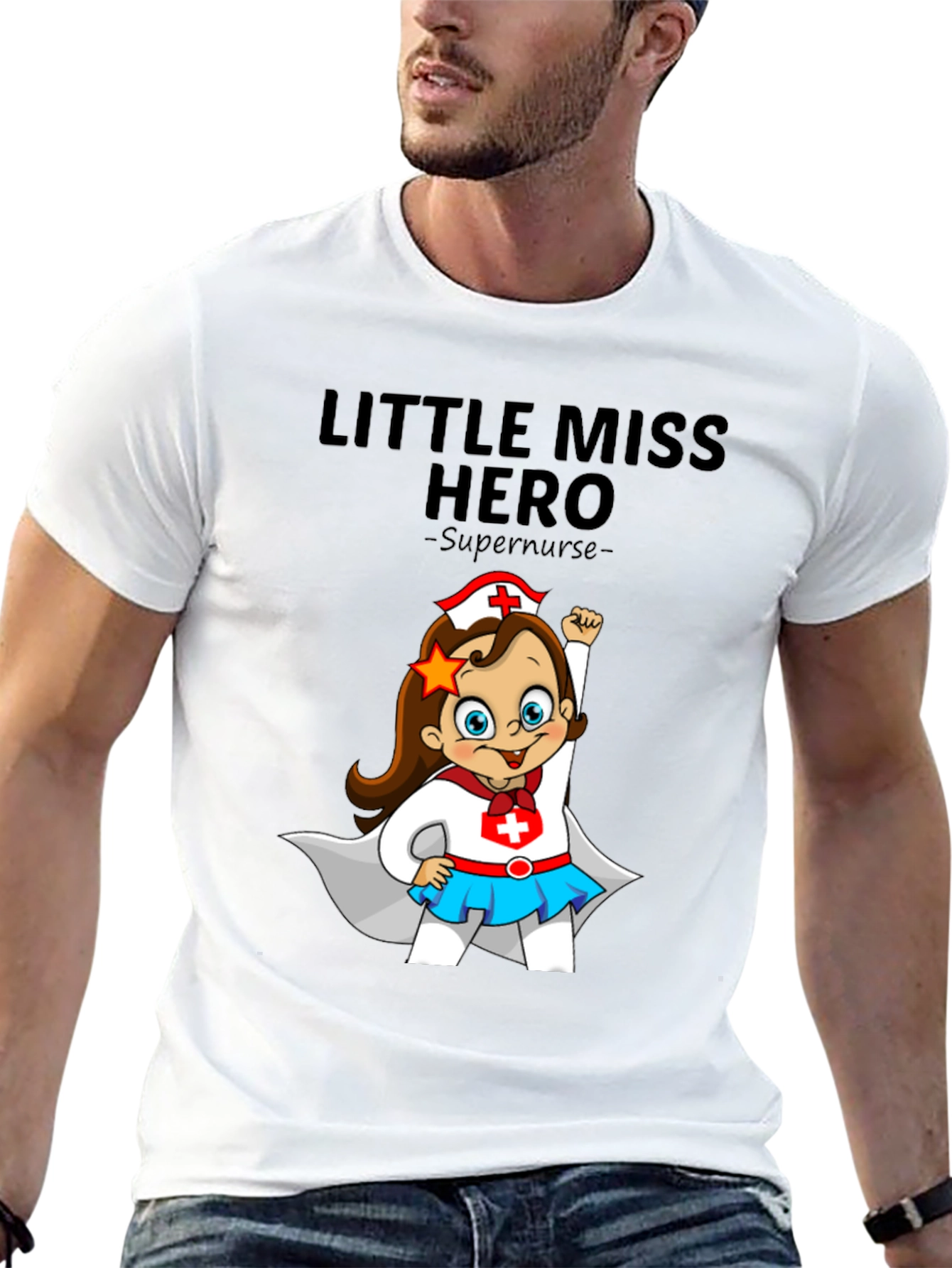 Little Miss Hero Supernurse Graphic Tee