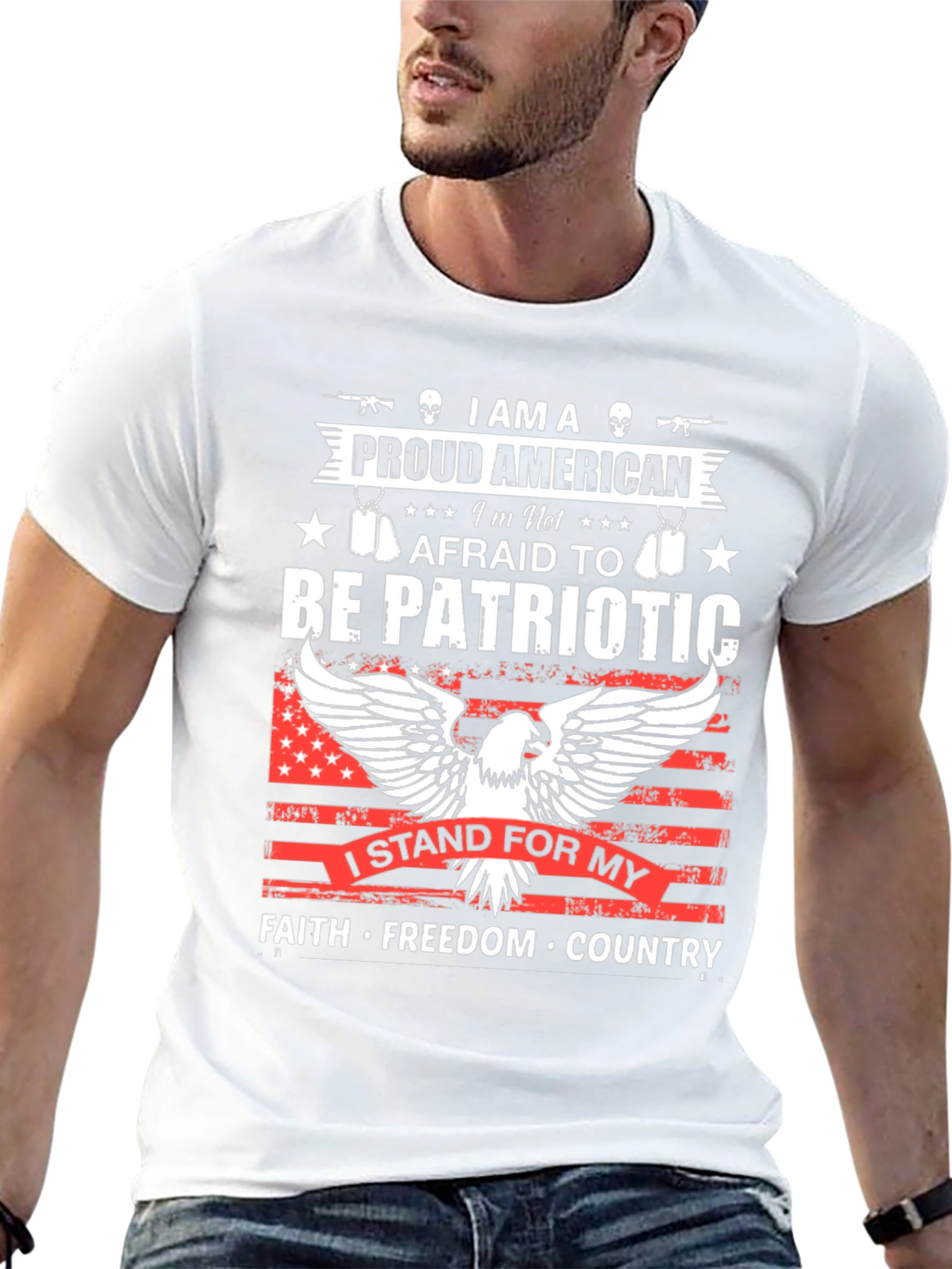 Patriotic American Graphic T-Shirt