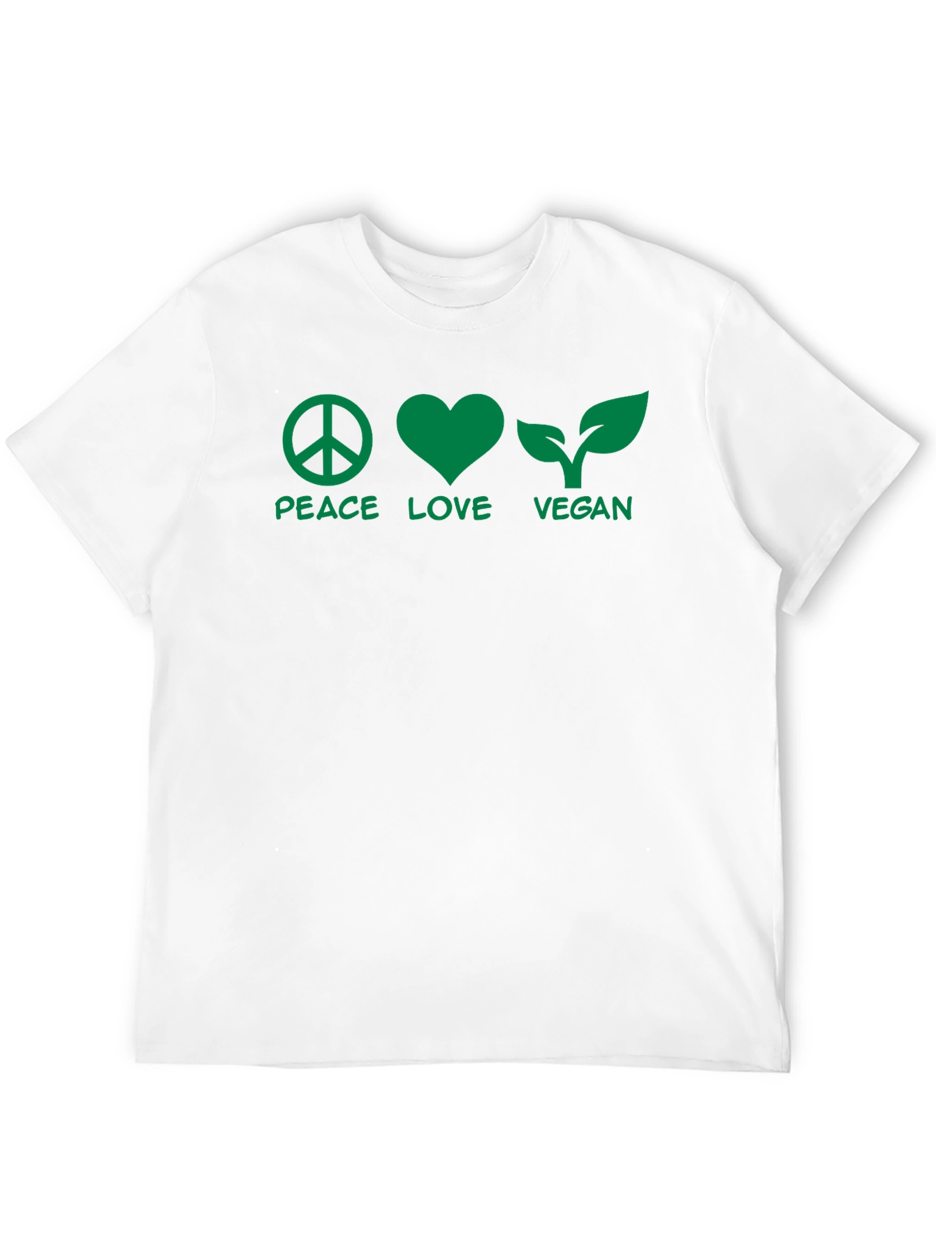 Peace Love Vegan T-Shirt - Black
