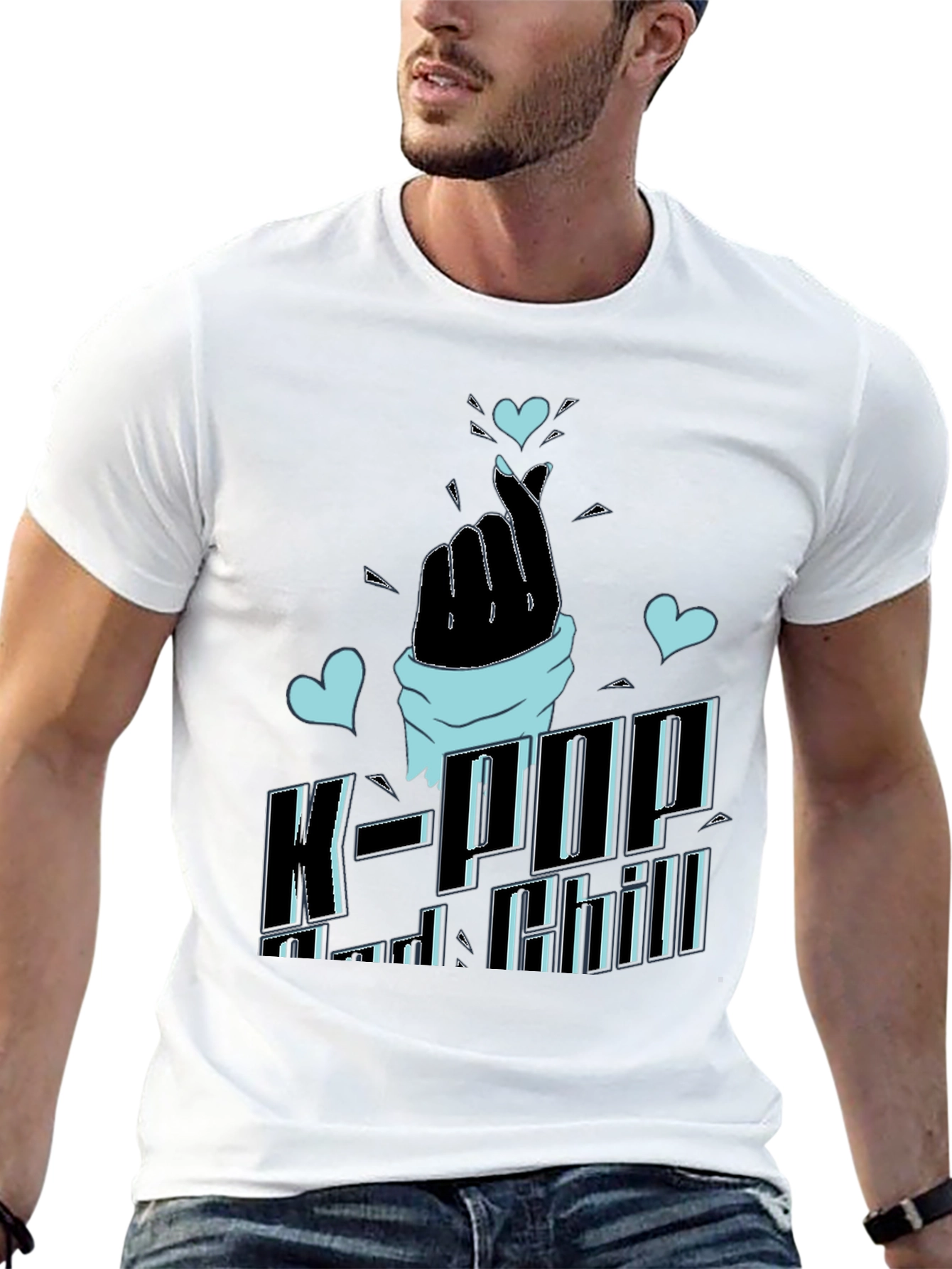 K-Pop and Chill Black T-Shirt