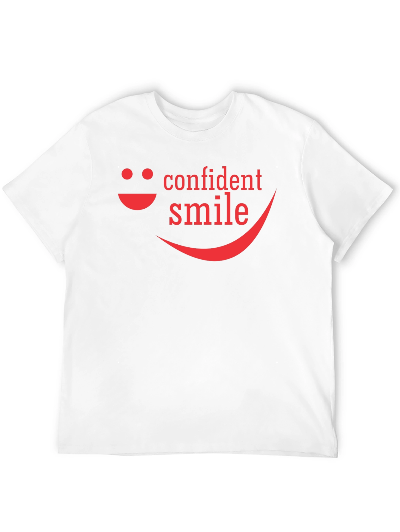 Confident Smile Graphic Tee - Black Cotton Blend