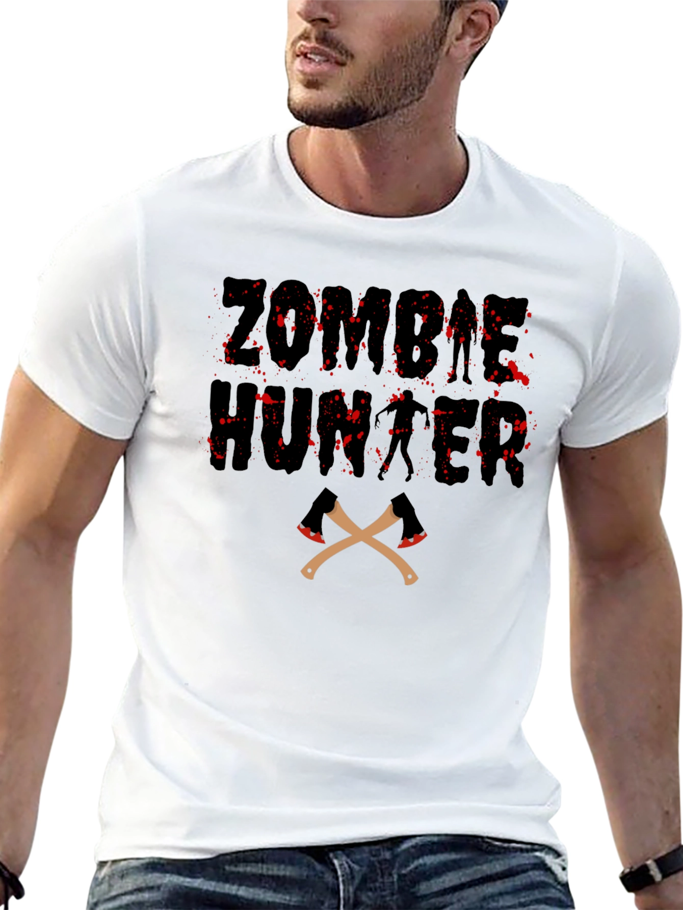 Zombie Hunter T-Shirt - Black Graphic Tee