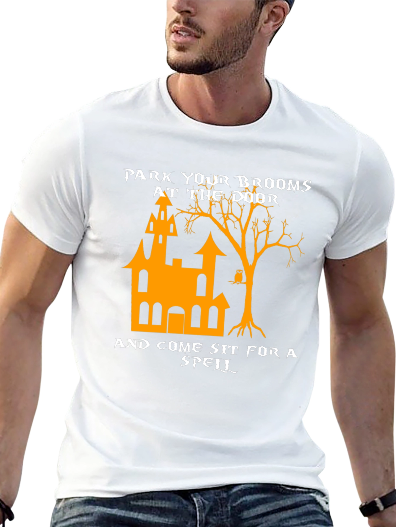 Park Your Brooms Halloween T-Shirt