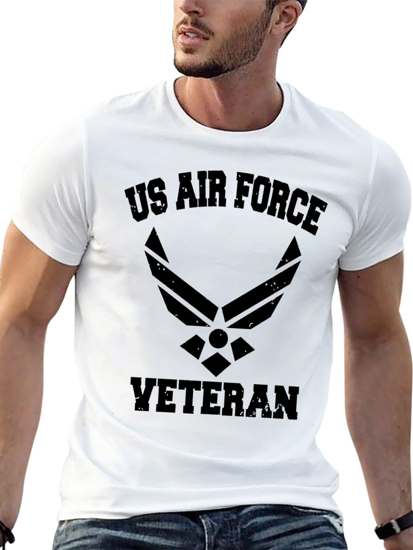 US Air Force Veteran Black T-Shirt