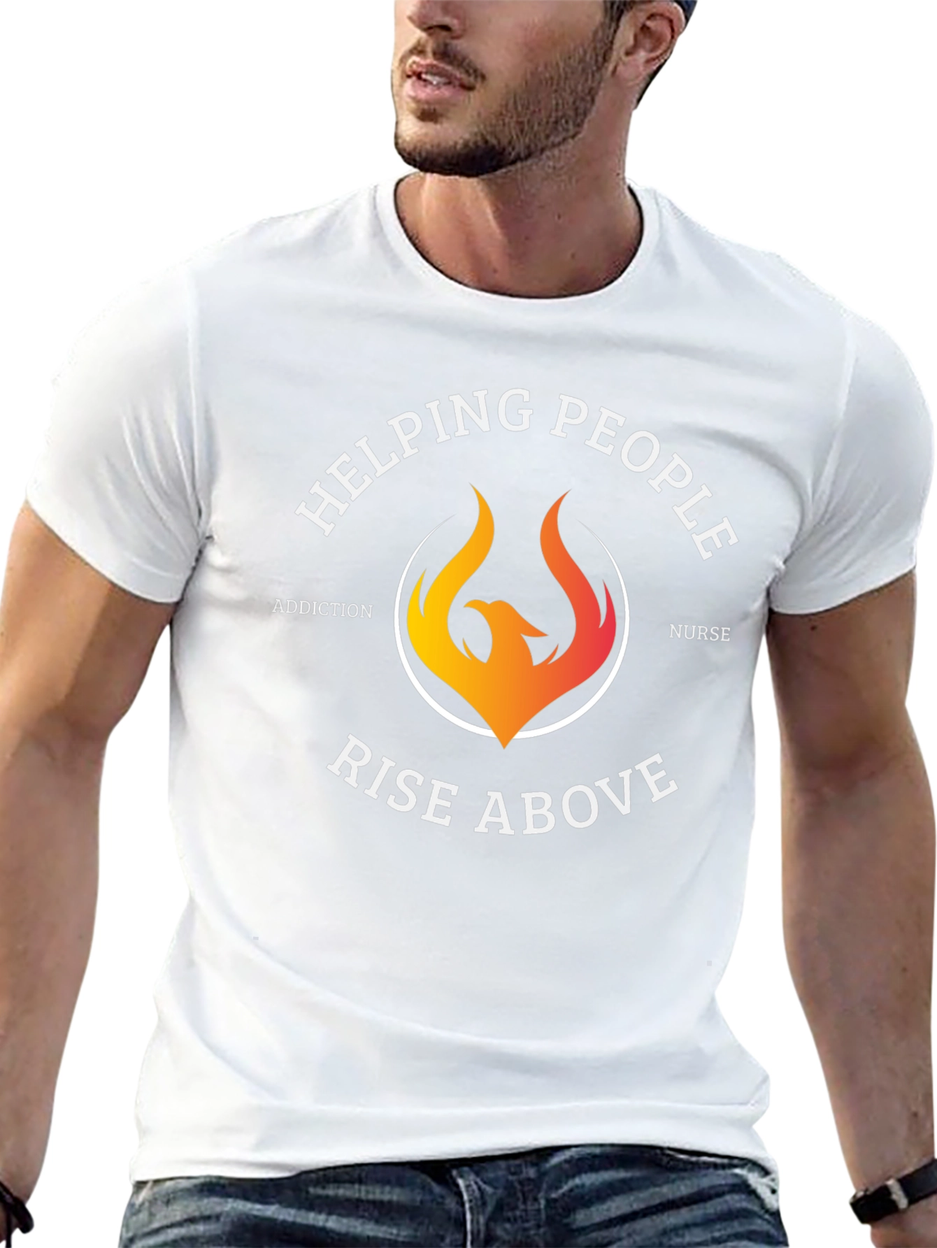 Helping People Rise Above T-Shirt Addiction Nurse Graphic Tee