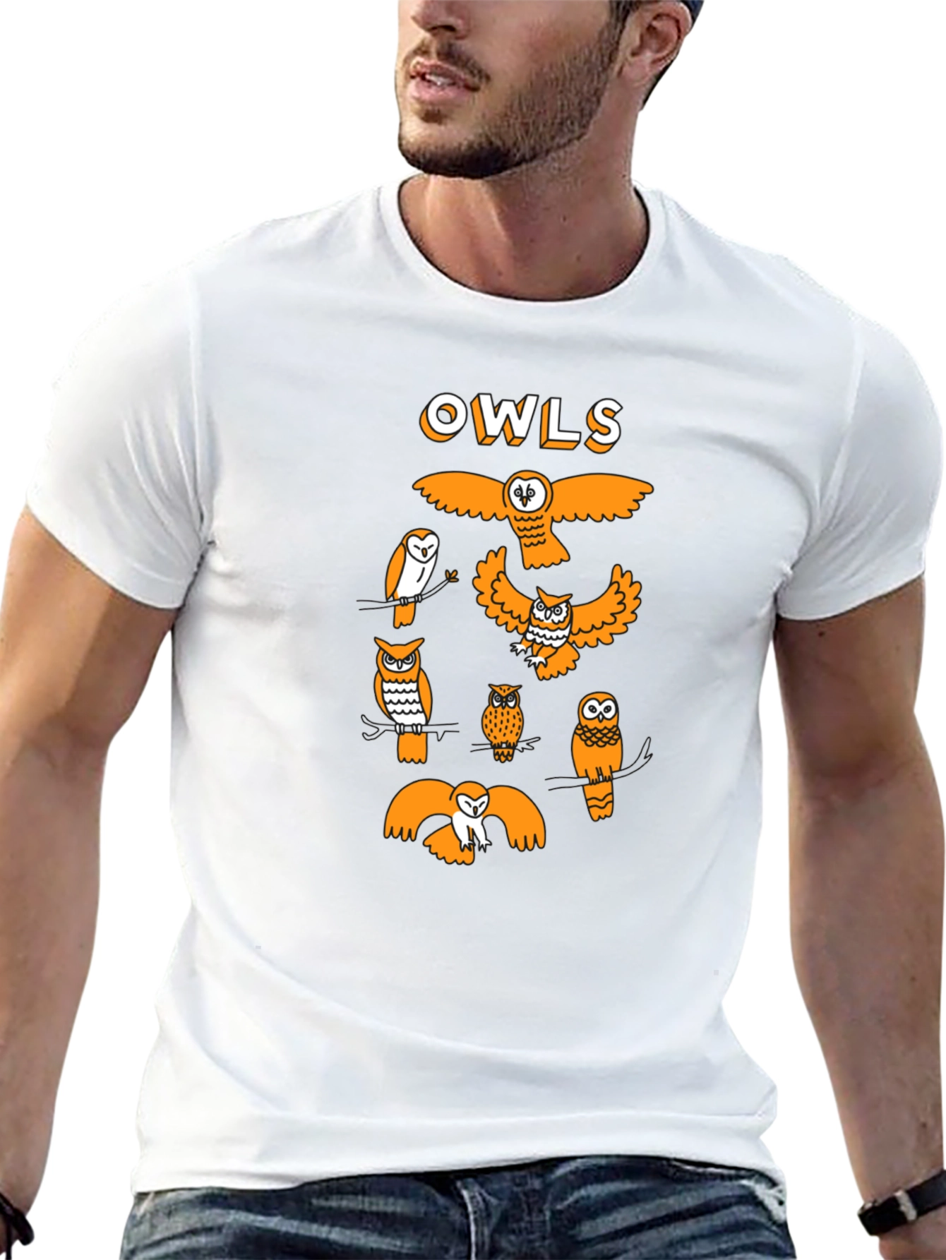Fun Owls Graphic Tee - Black Cotton T-Shirt