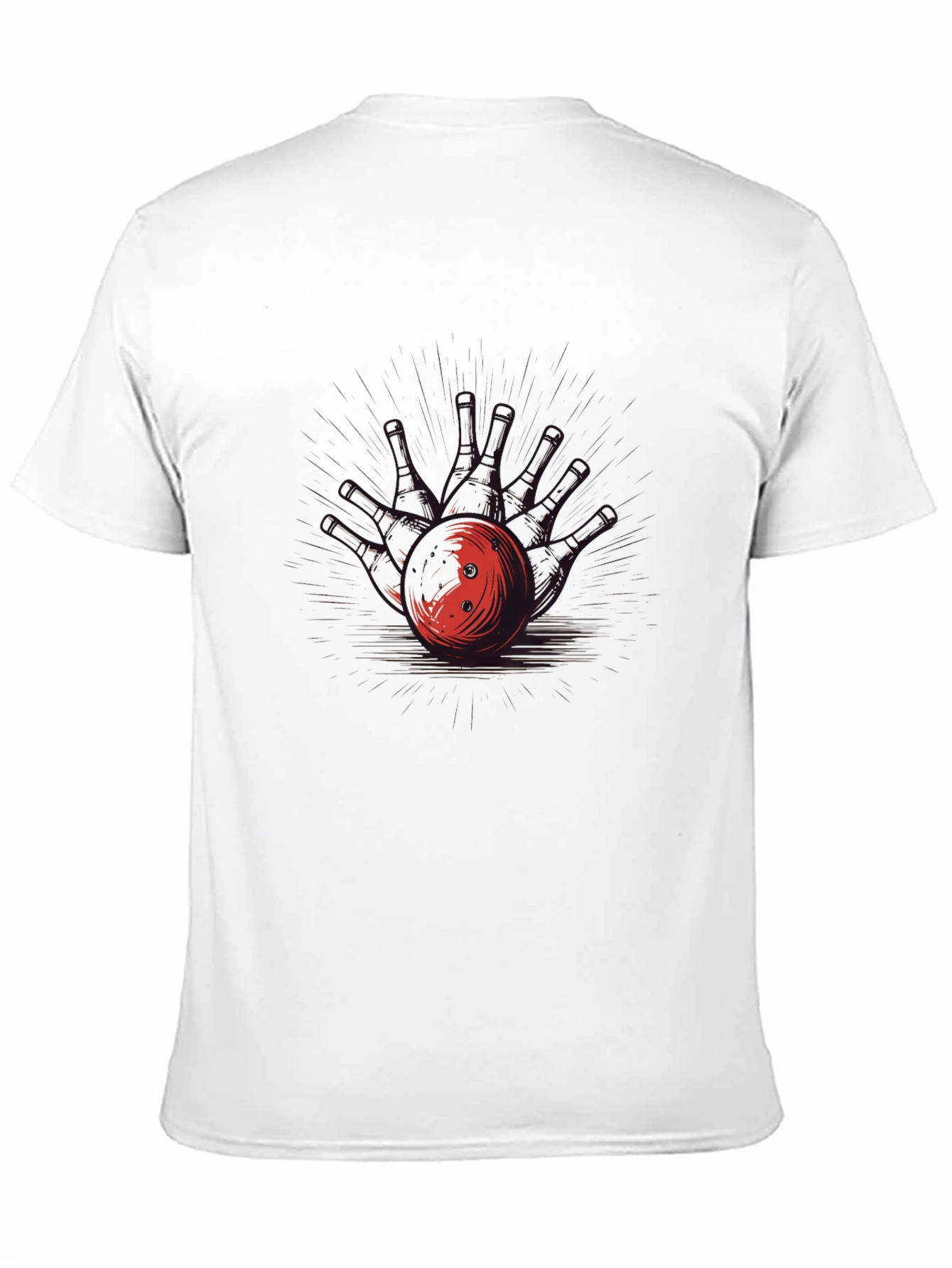 Unique Graphic Tee - Bowling Ball Design