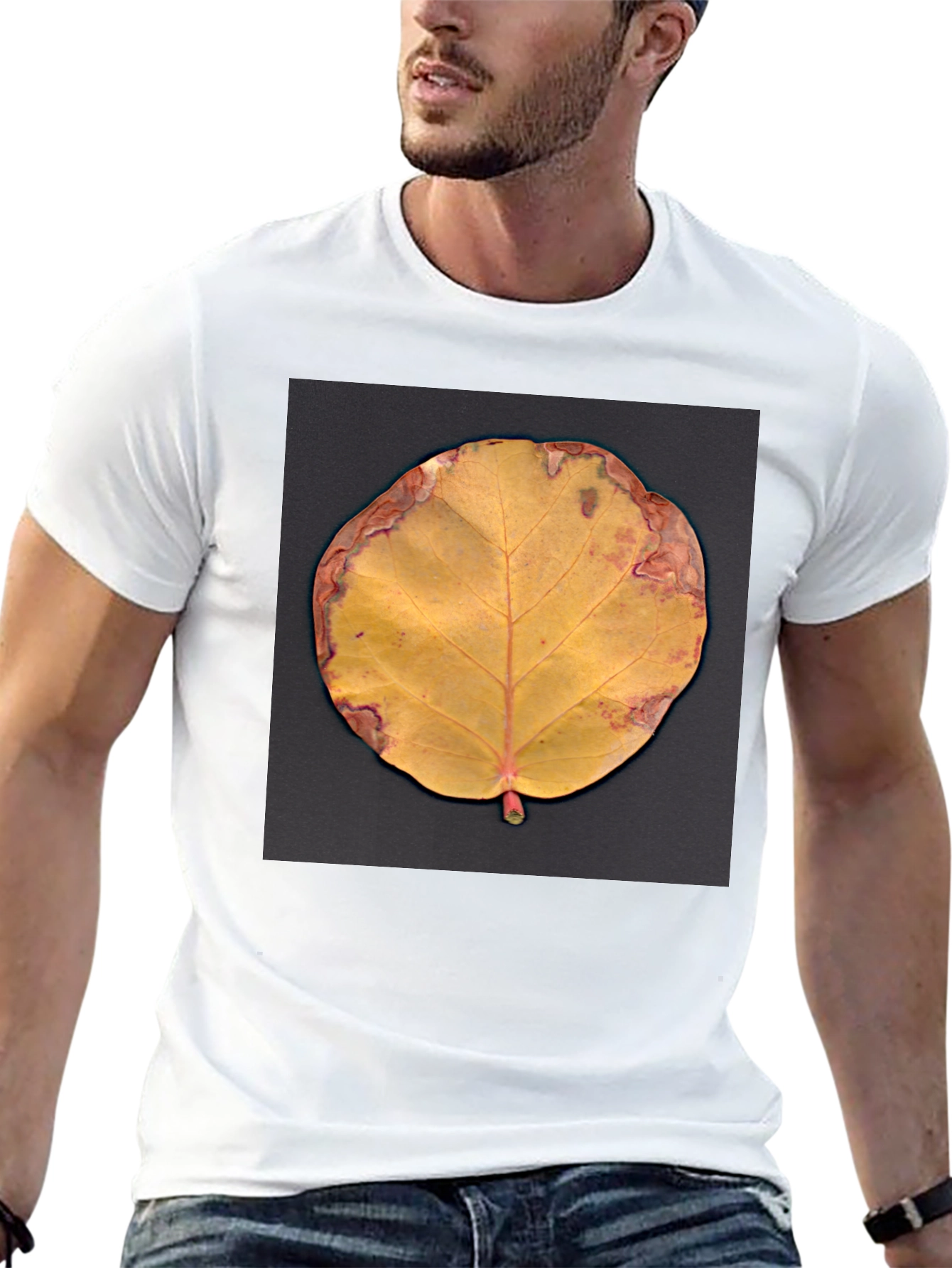 Fall Leaf Graphic Tee - Unique Nature Design