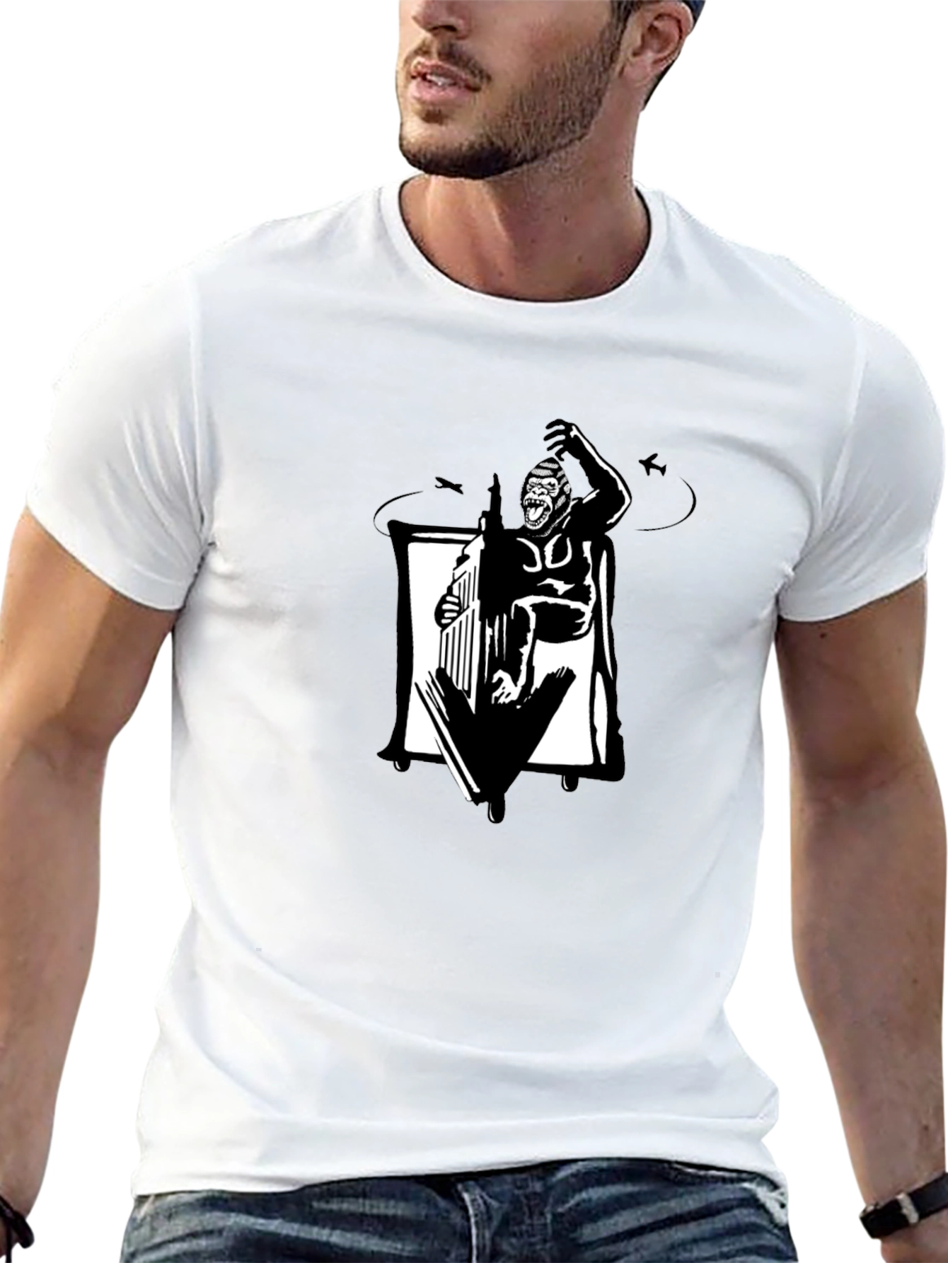 King Kong Graphic Tee - Black Cotton T-Shirt