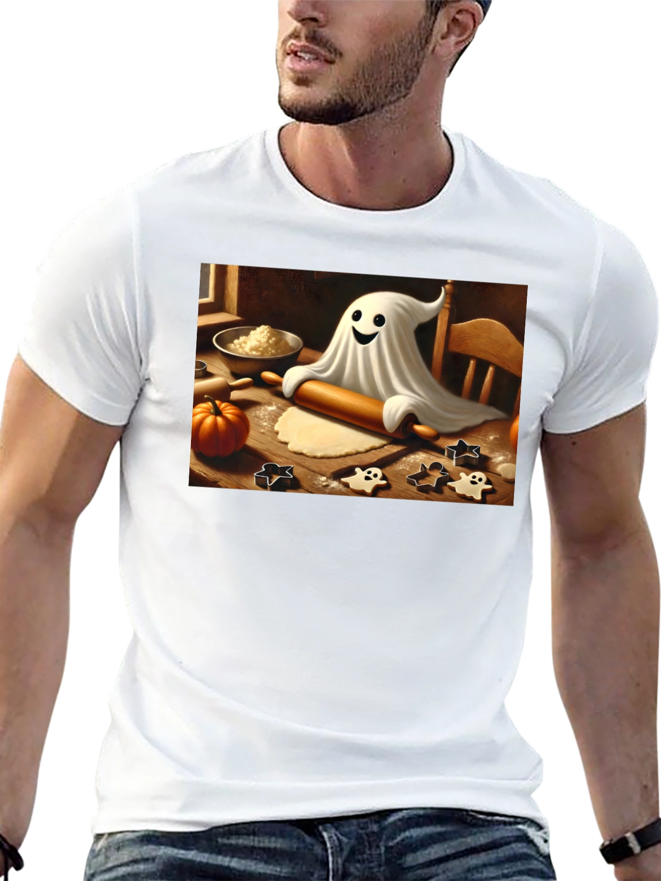 Halloween Ghost Baker T-Shirt