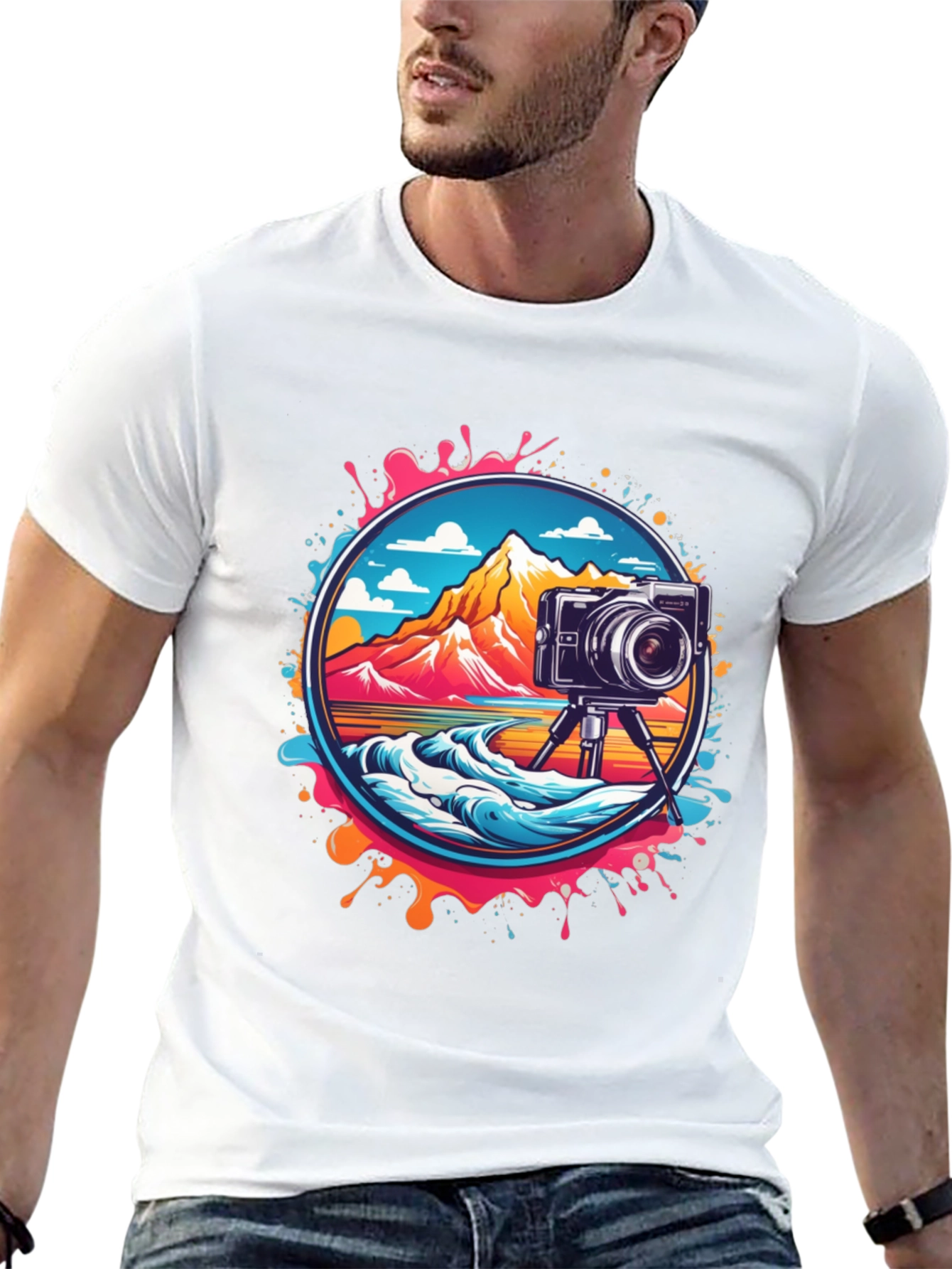 Retro Camera Landscape Graphic Tee