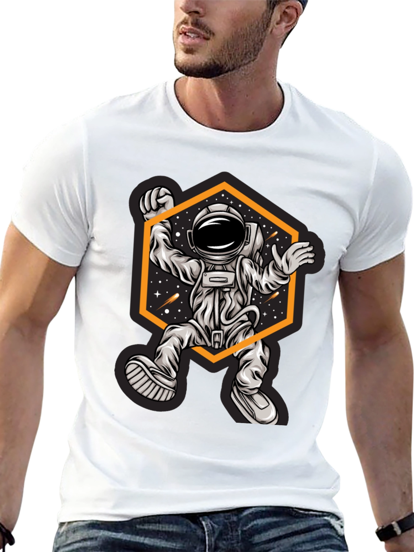 Astronaut in Space T-Shirt - Graphic Tee