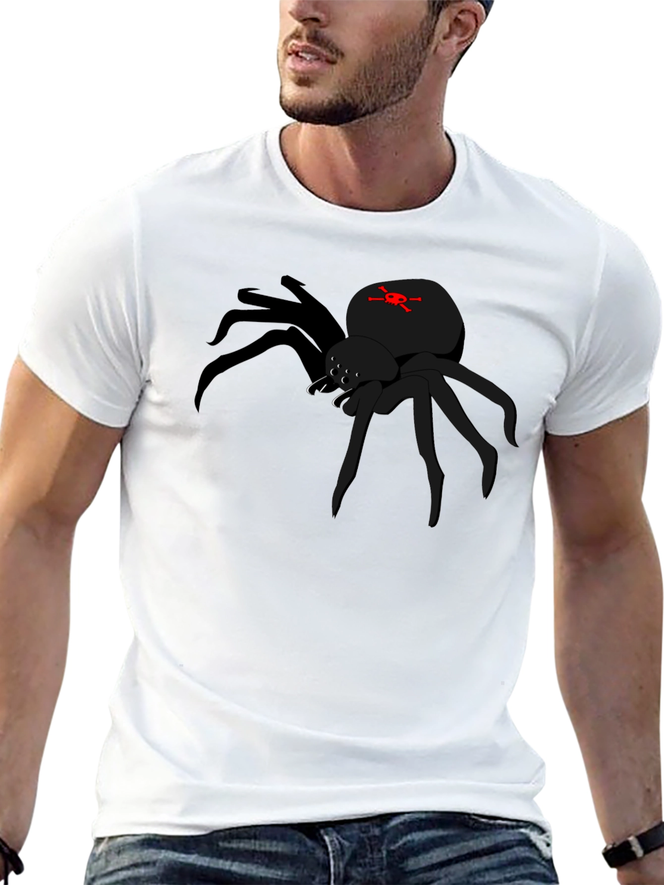Black Spider Graphic Tee - Mens Short Sleeve