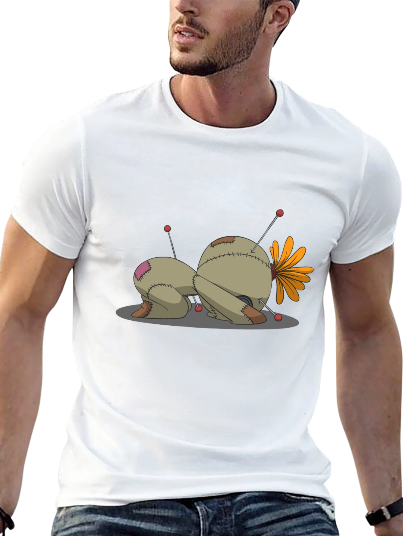 Voodoo Doll Graphic Tee - Unisex Black T-Shirt
