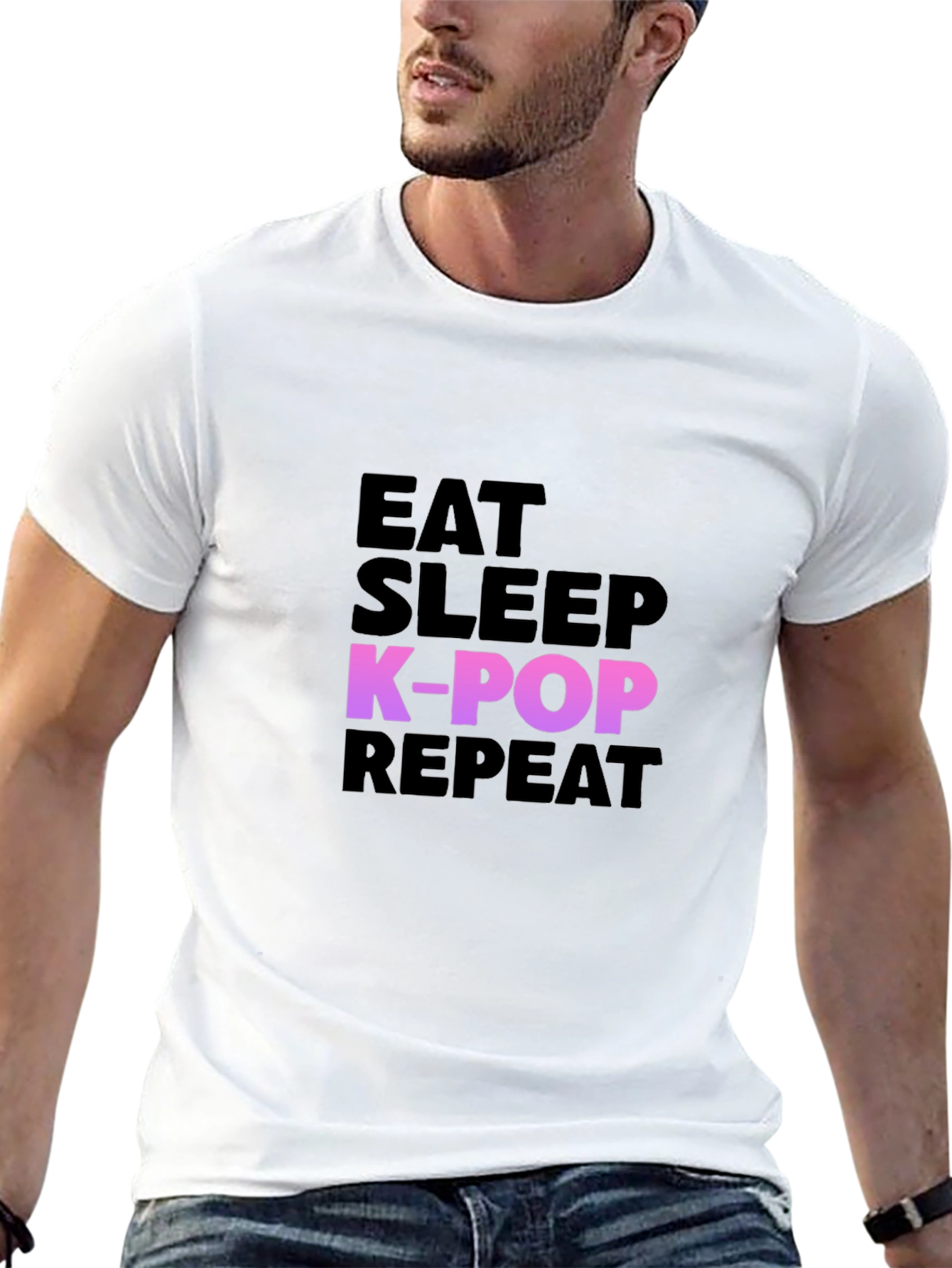 Eat Sleep K-Pop Repeat Graphic Tee