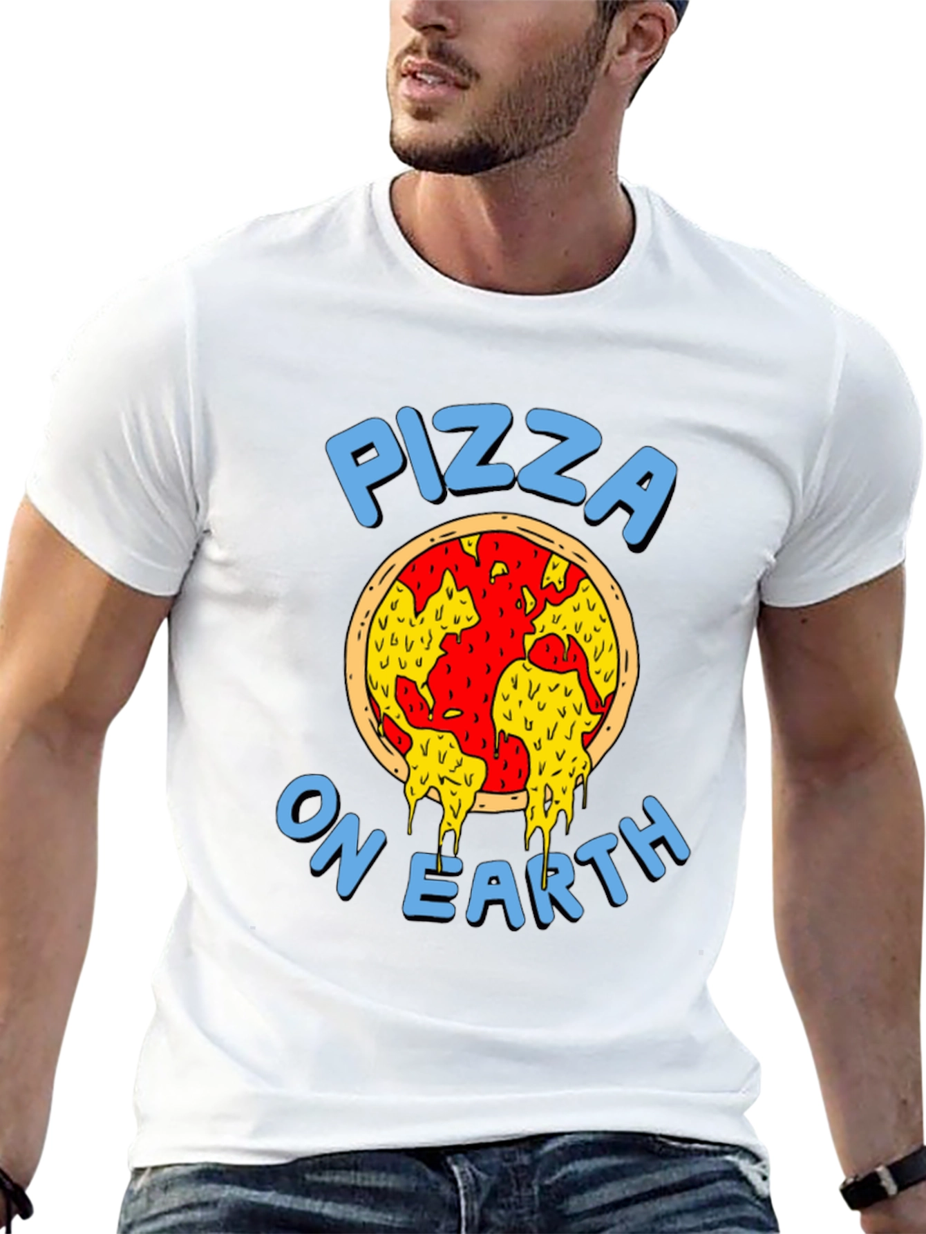 Pizza On Earth Graphic Tee - Foodie T-Shirt