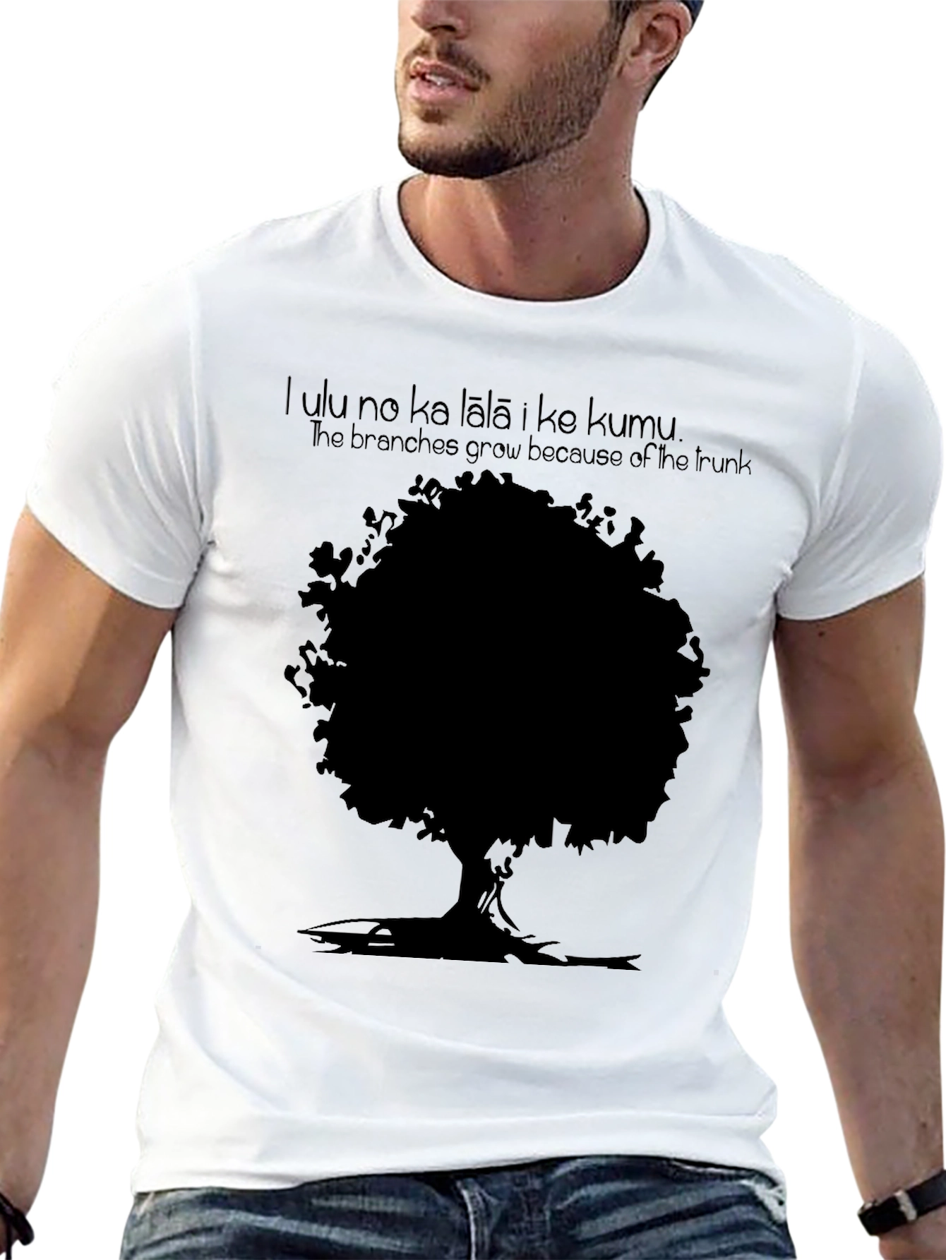 Tree Graphic Mens Black T-Shirt