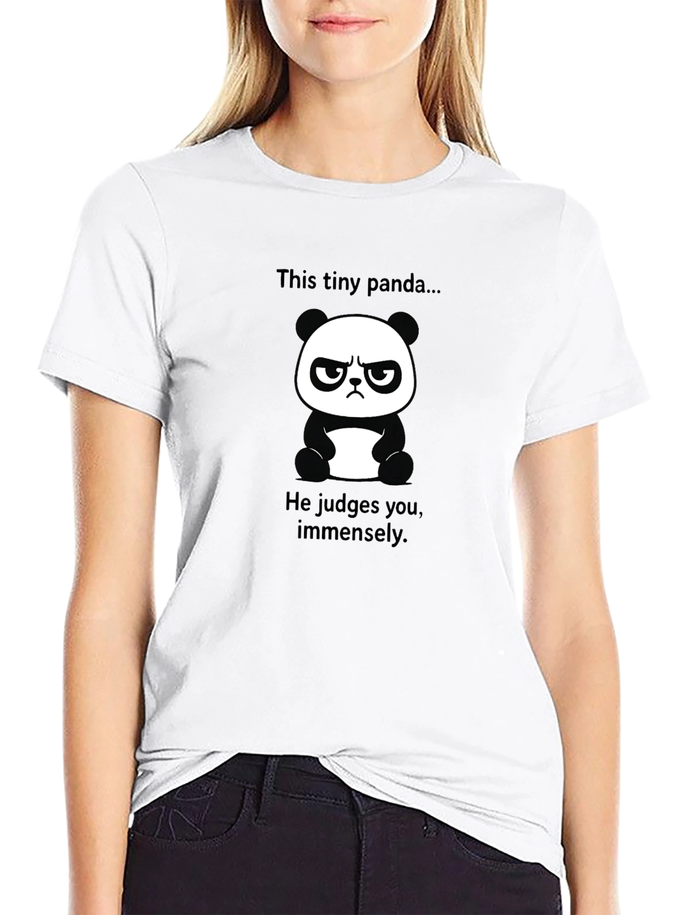 Grumpy Panda T-Shirt - Funny Graphic Tee