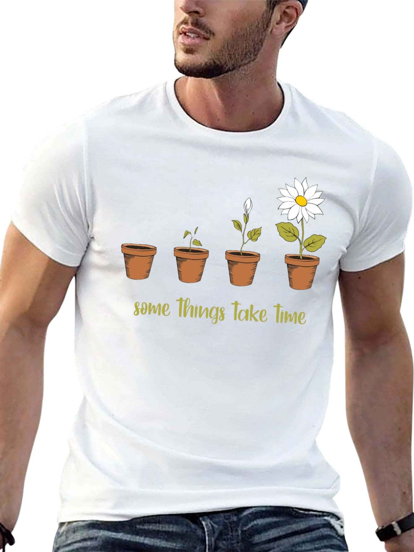 Growth Takes Time Graphic Tee - Black