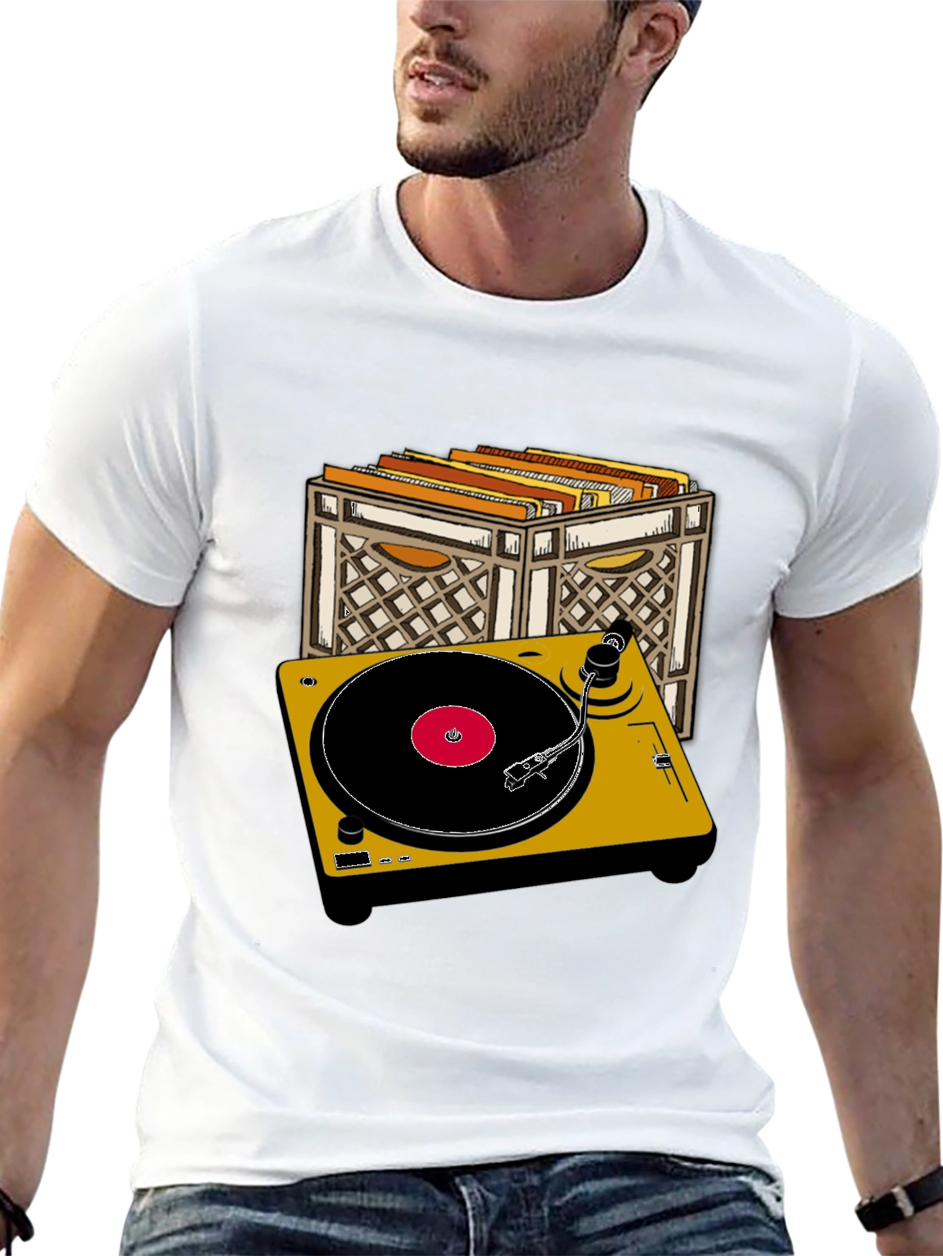 Retro Turntable Graphic T-Shirt