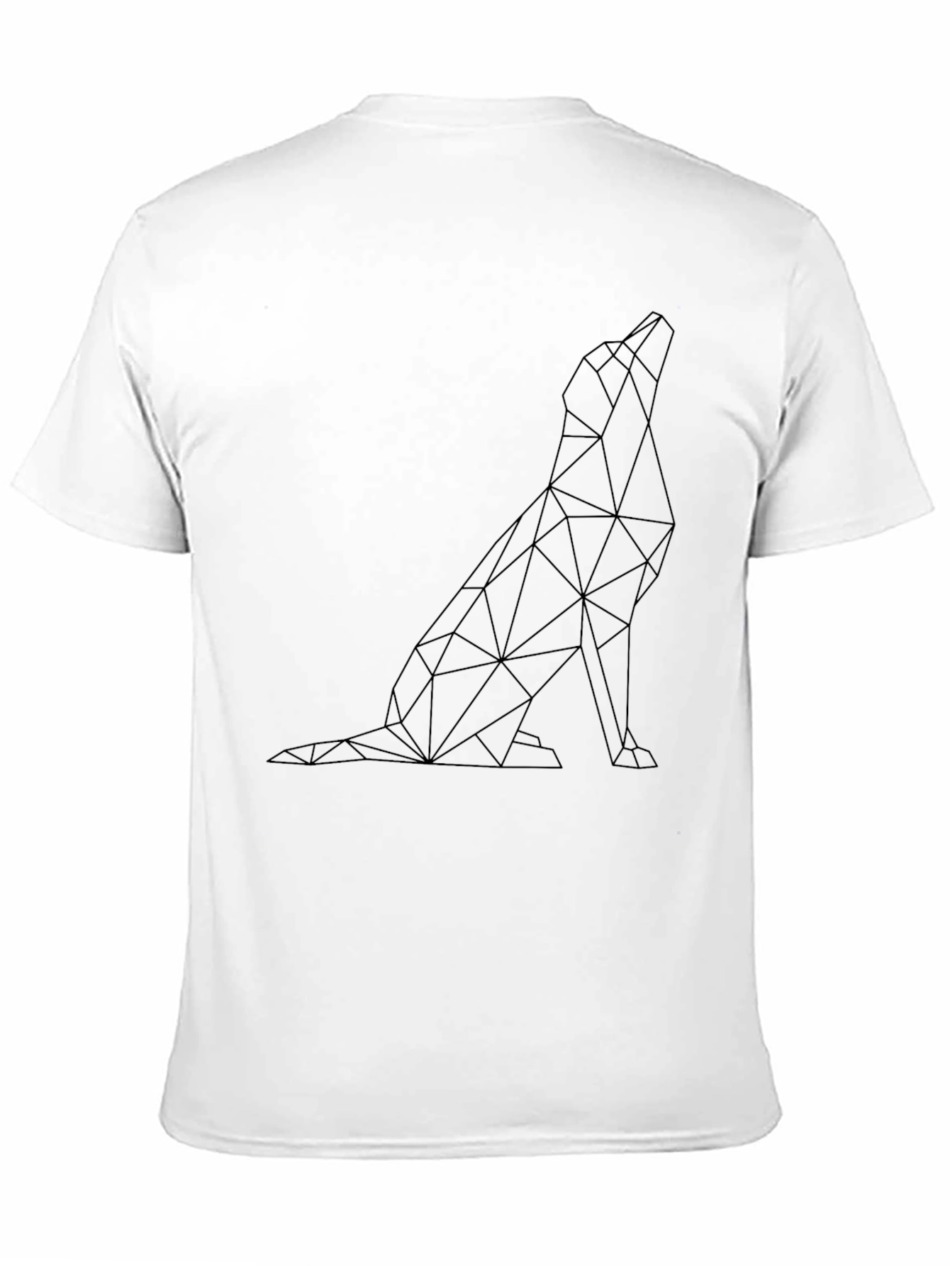 Geometric Dog Graphic Tee - Modern Design