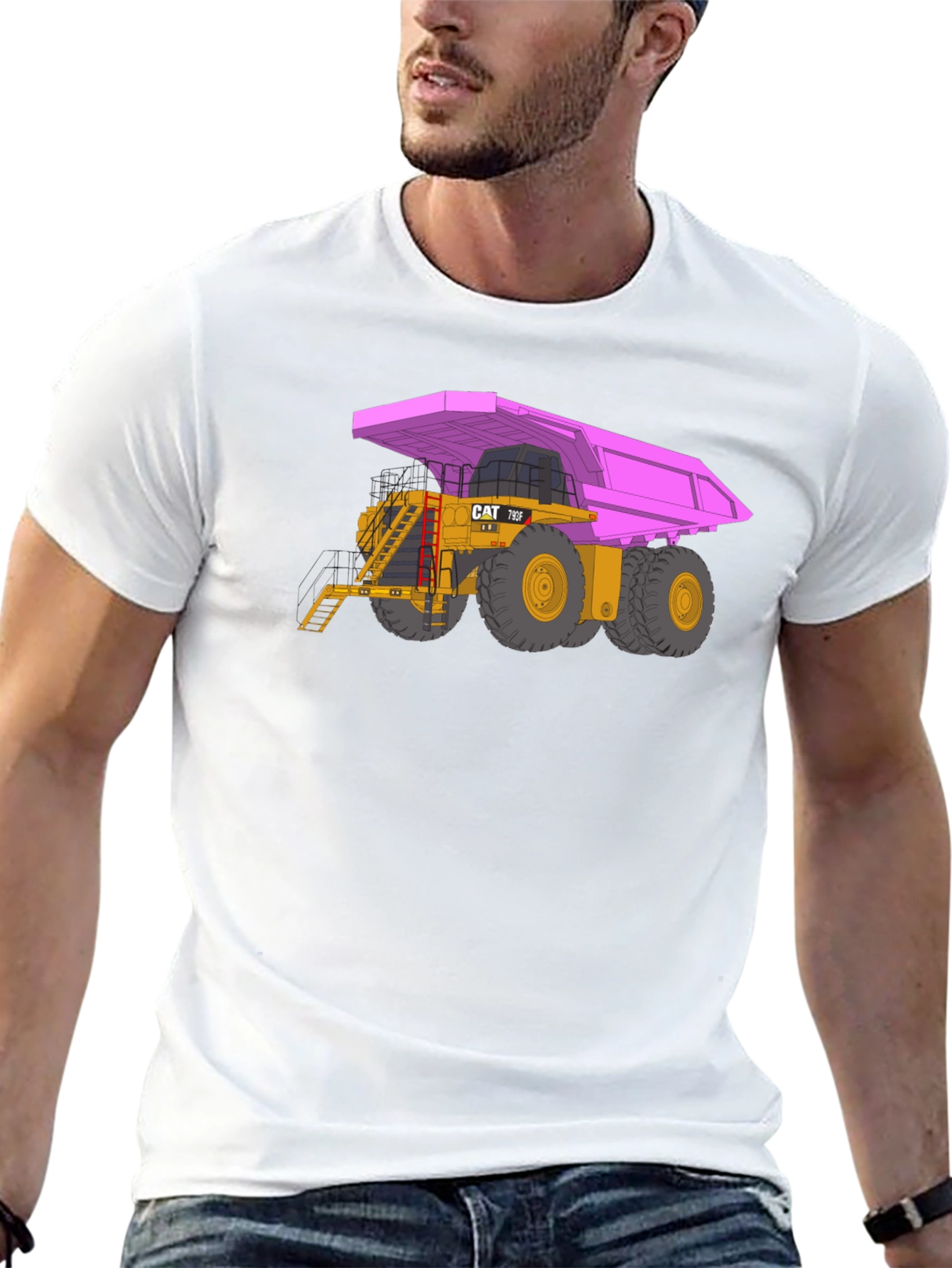 Pink Dump Truck Graphic T-Shirt