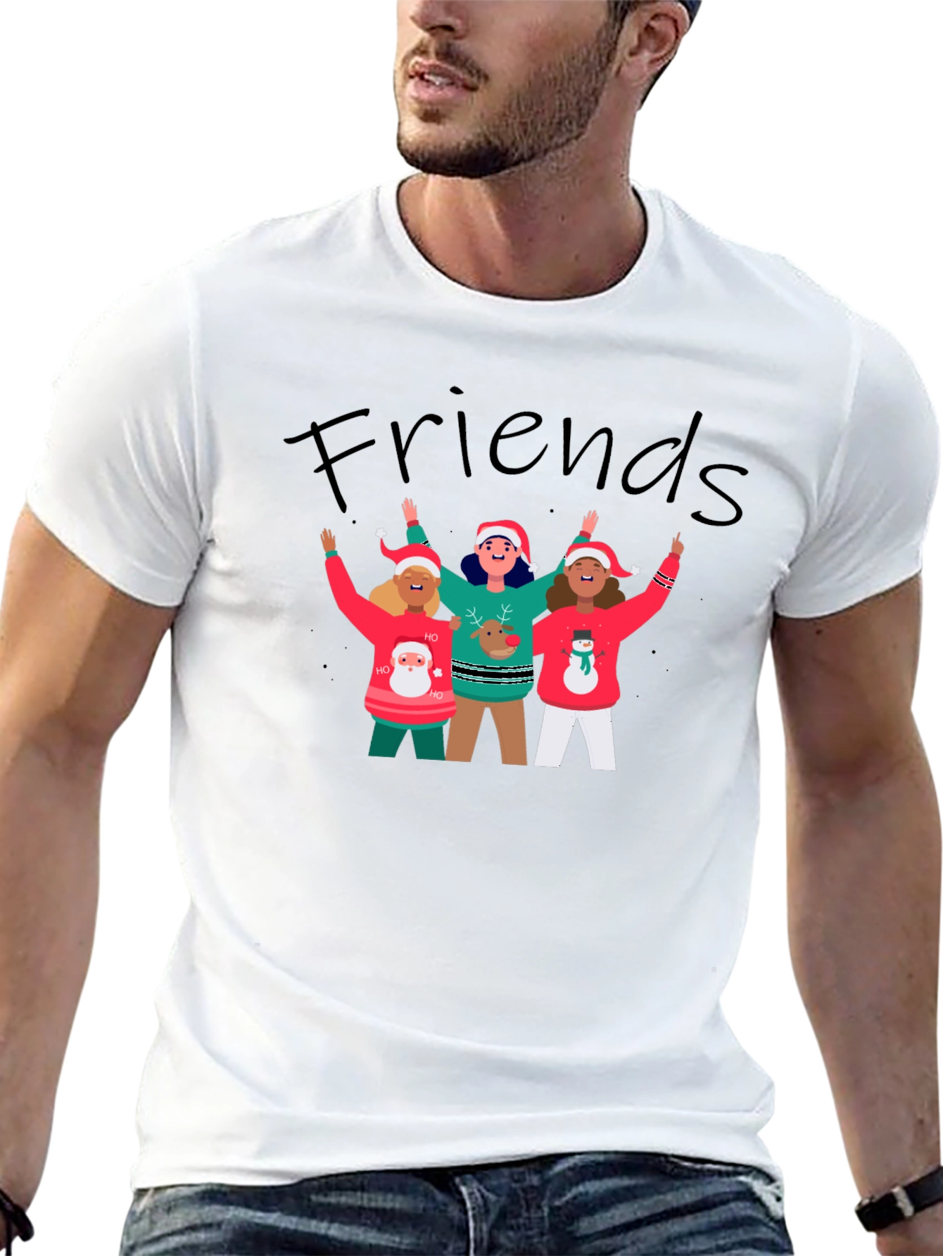 Friends Christmas Graphic Tee