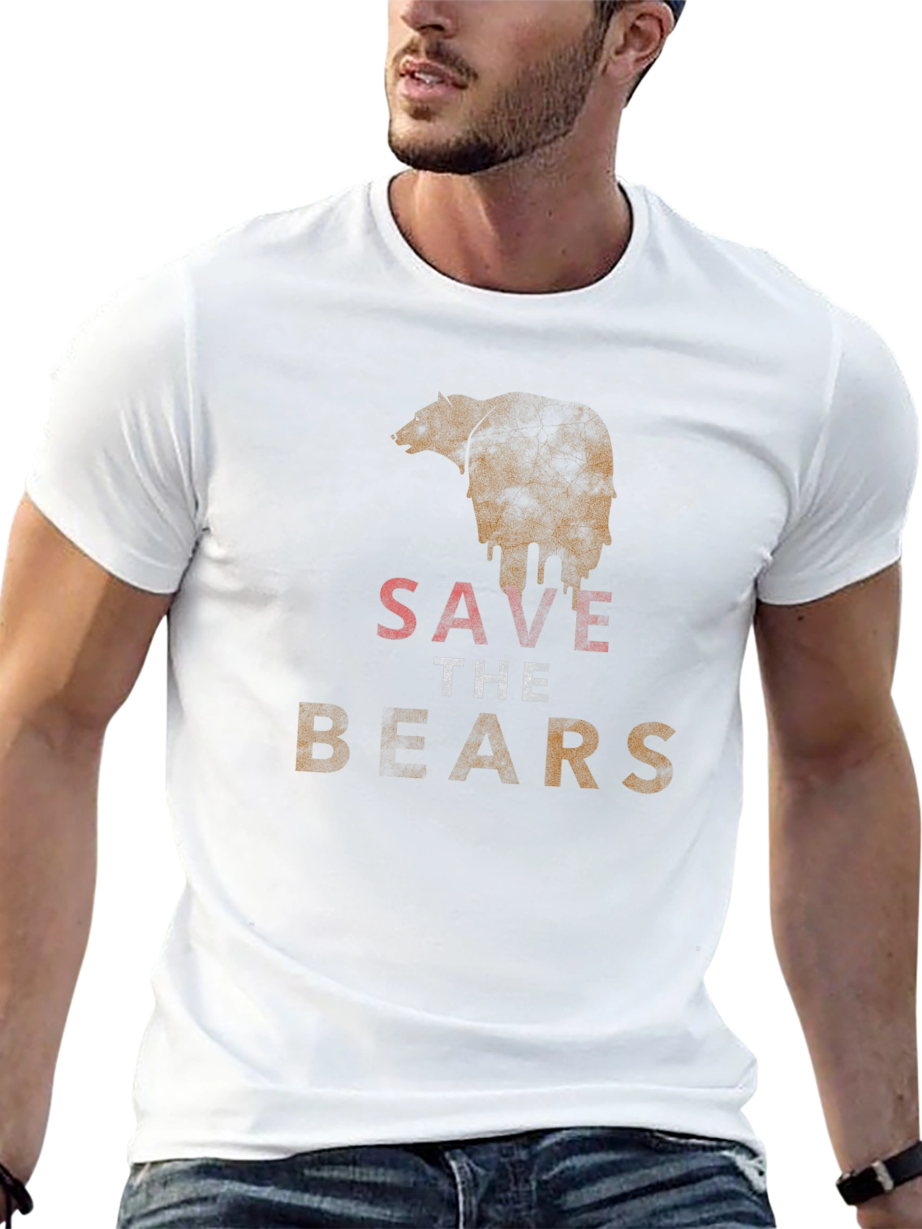 Save the Bears Graphic Tee - Eco-Friendly Design